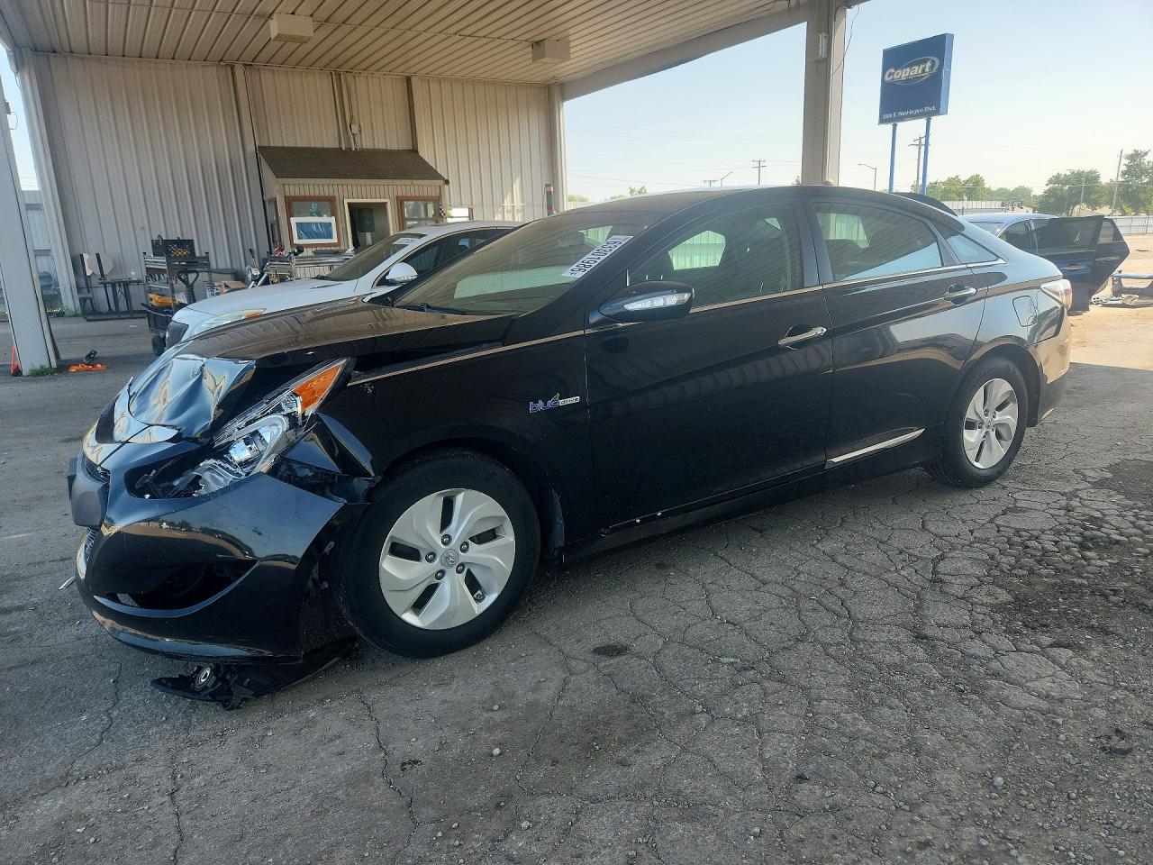 2013 Hyundai Sonata Hybrid Black vin: KMHEC4A43DA082694
