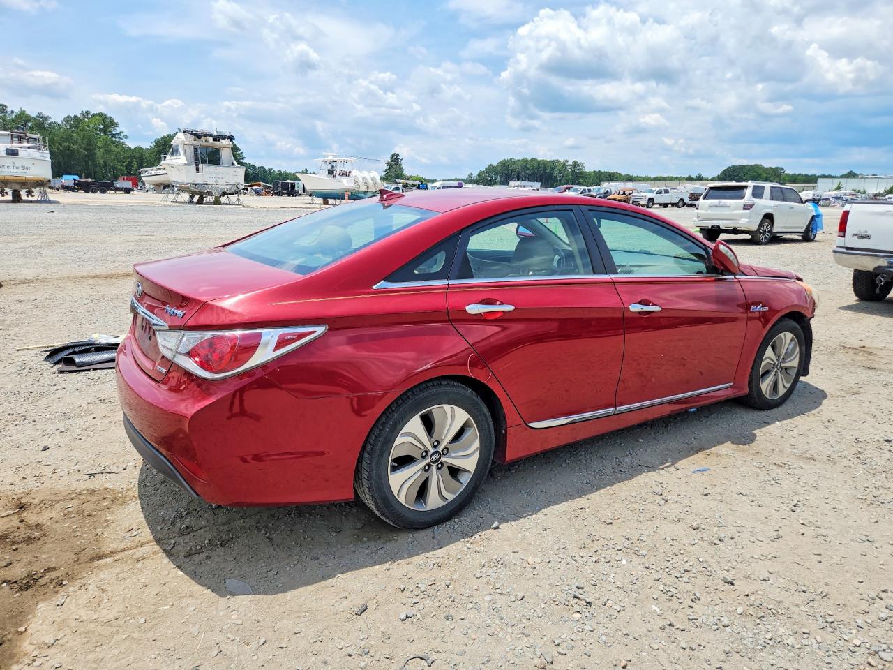 2013 Hyundai Sonata Hybrid Burgundy vin: KMHEC4A43DA084042