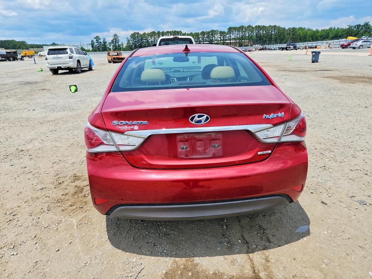 2013 Hyundai Sonata Hybrid Burgundy vin: KMHEC4A43DA084042