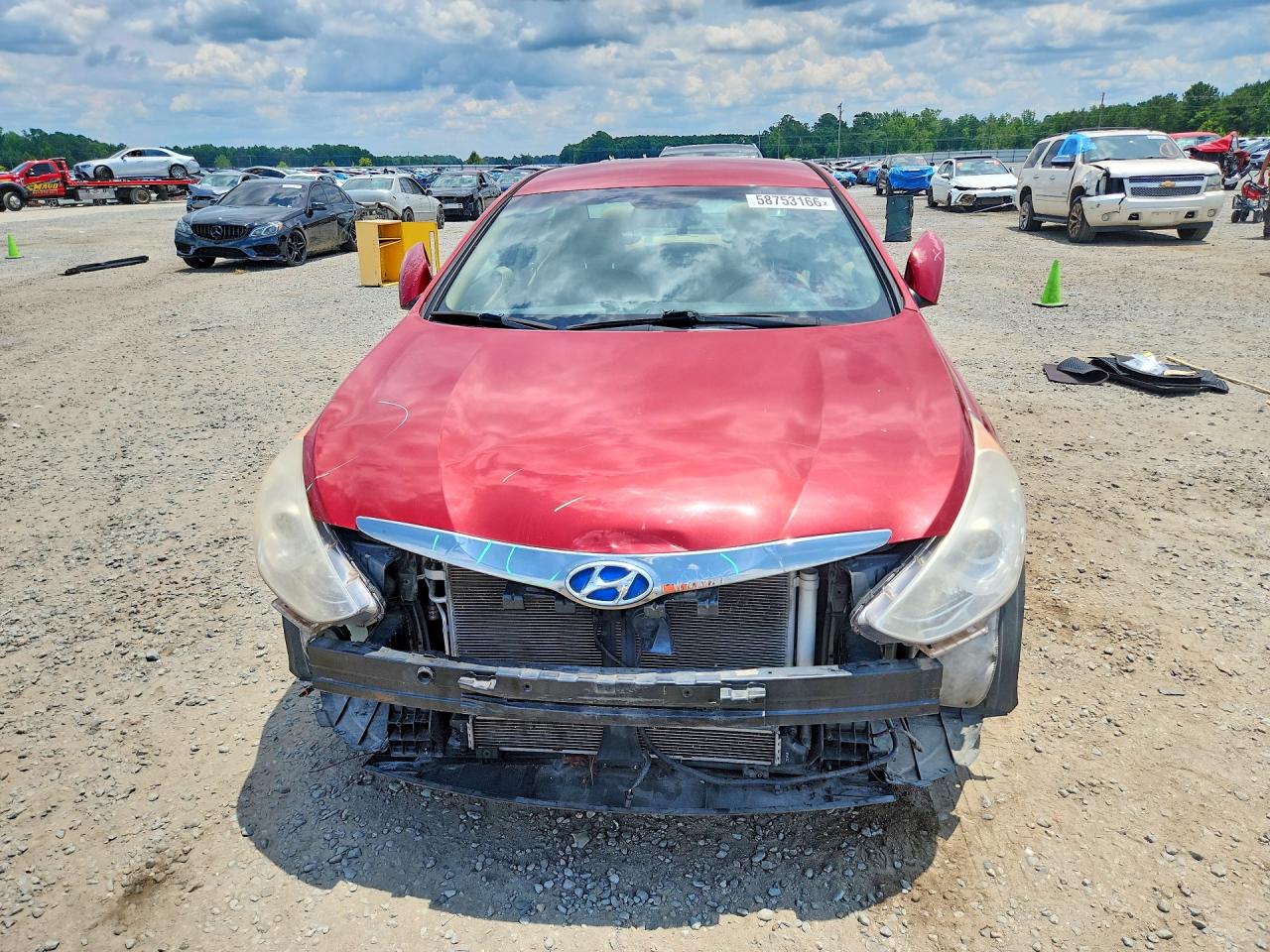 2013 Hyundai Sonata Hybrid Burgundy vin: KMHEC4A43DA084042