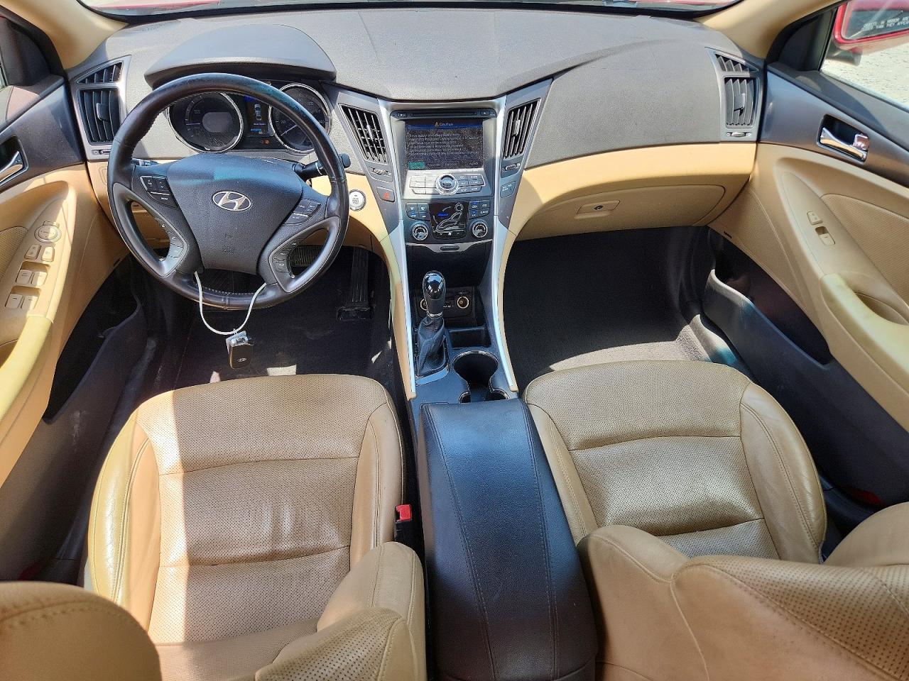 2013 Hyundai Sonata Hybrid Burgundy vin: KMHEC4A43DA084042