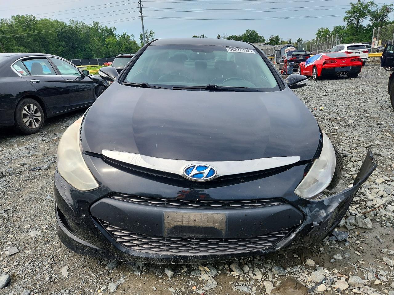 2013 Hyundai Sonata Hybrid Black vin: KMHEC4A43DA084297