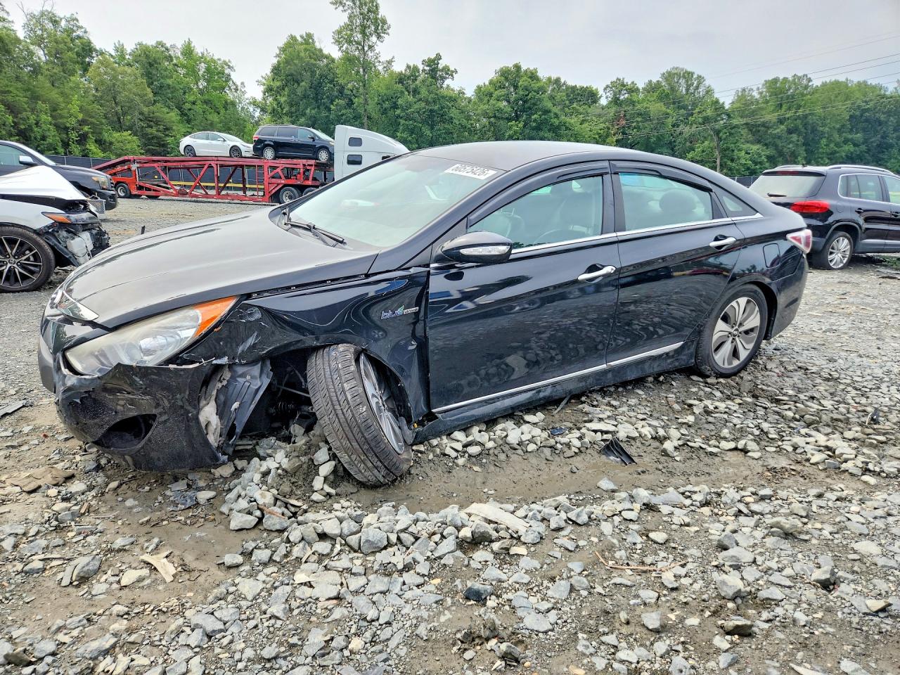 2013 Hyundai Sonata Hybrid Black vin: KMHEC4A43DA084297
