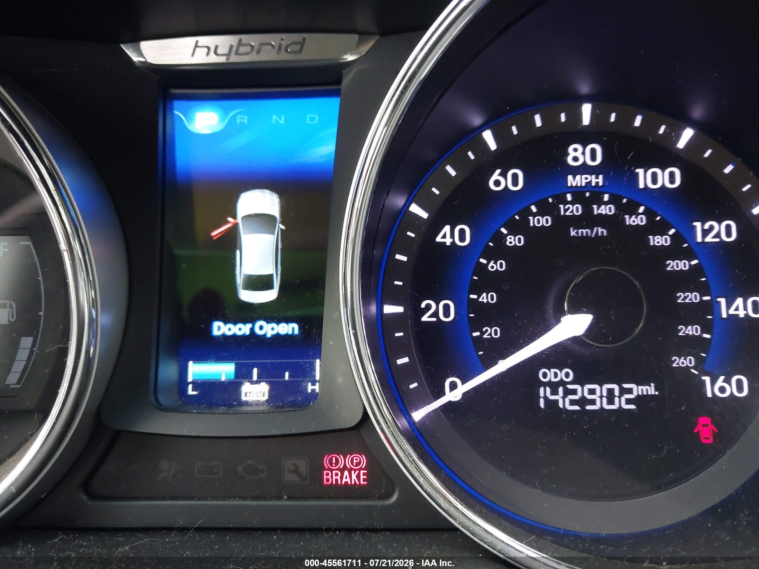 2013 Hyundai Sonata Hybrid   Blue vin: KMHEC4A43DA086650
