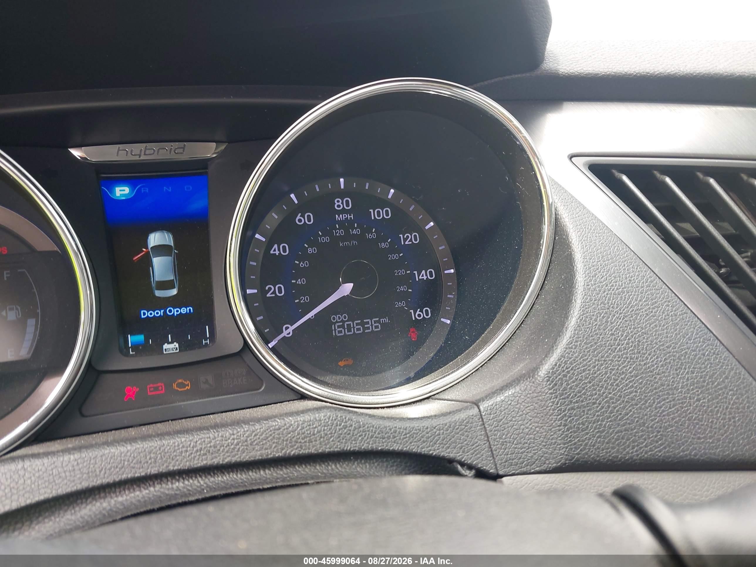 2013 Hyundai Sonata Hybrid   Silver vin: KMHEC4A43DA090987