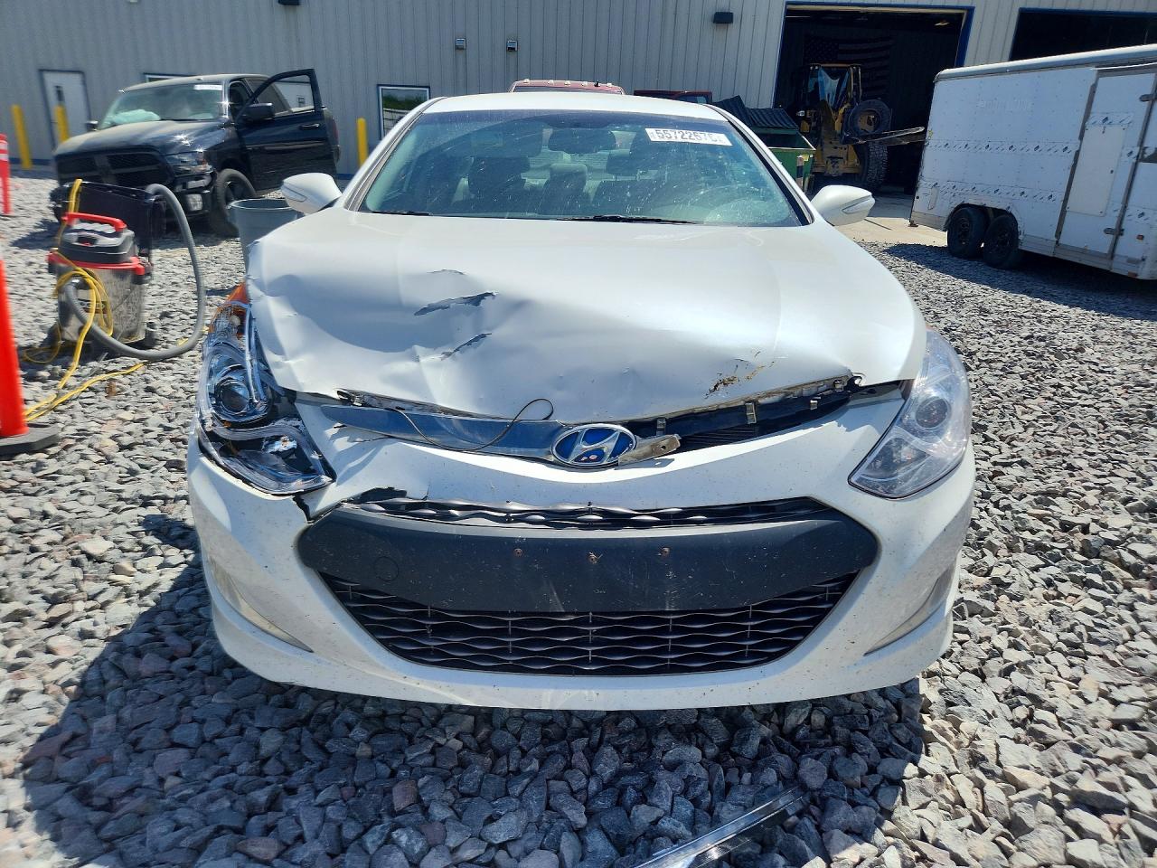 2013 Hyundai Sonata Hybrid White vin: KMHEC4A43DA095655