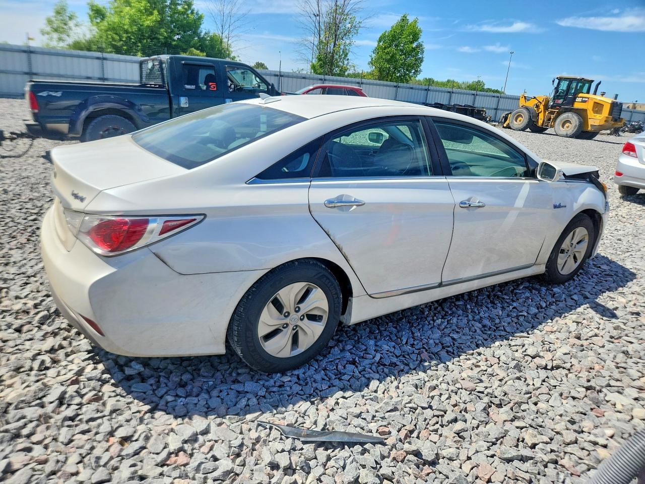 2013 Hyundai Sonata Hybrid White vin: KMHEC4A43DA095655