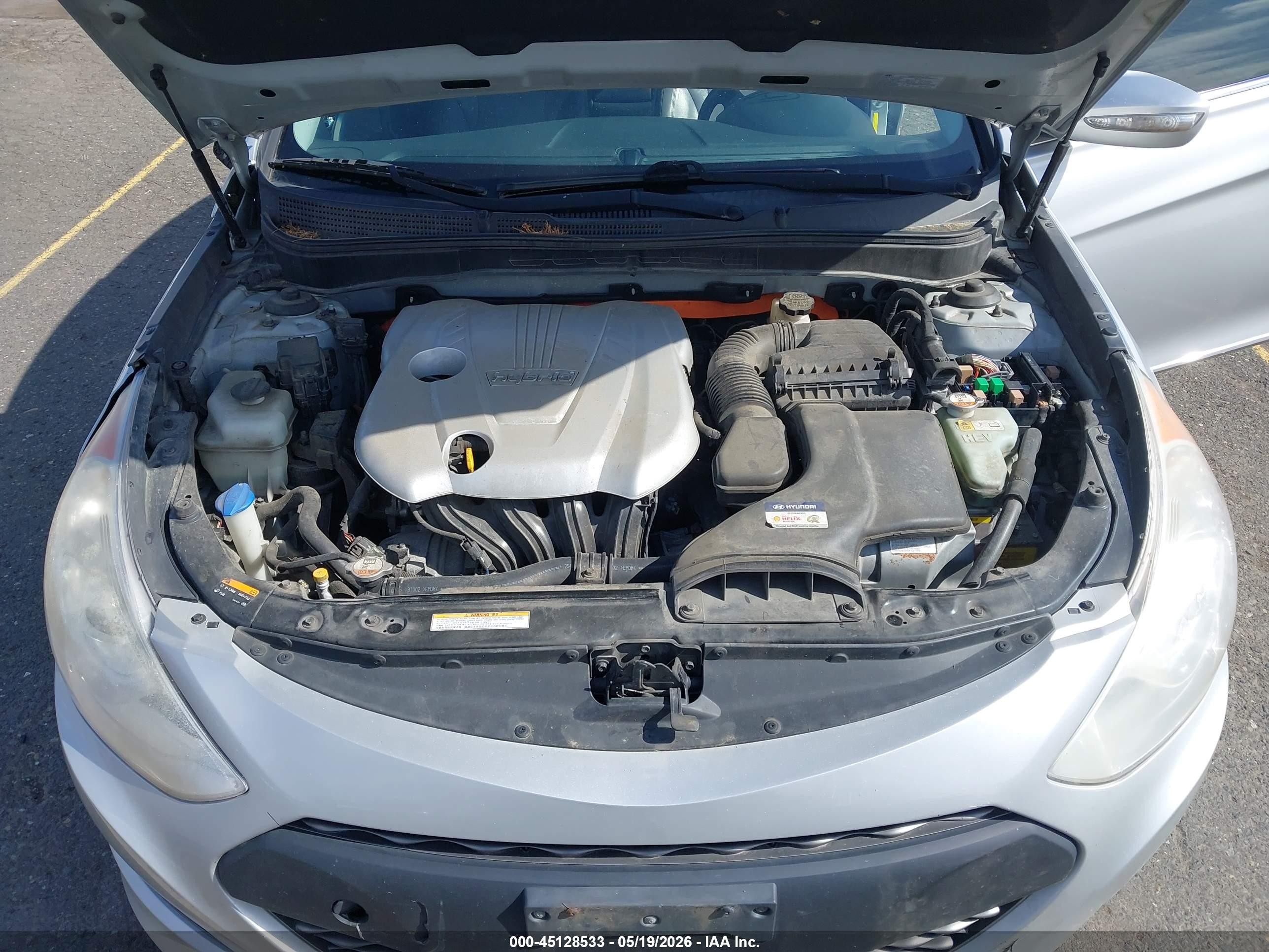 2013 Hyundai Sonata Hybrid Limited Silver vin: KMHEC4A43DA097356