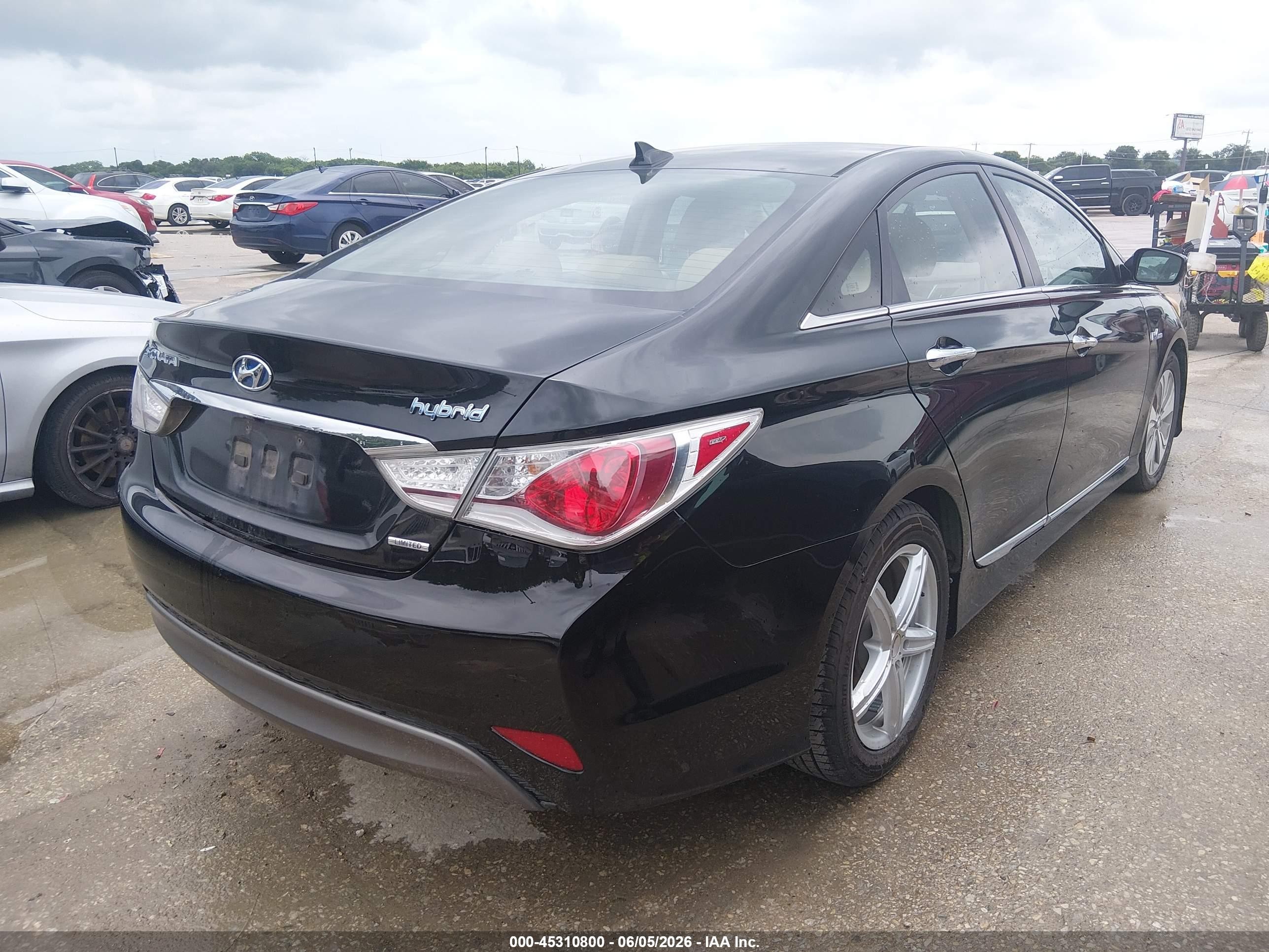2013 Hyundai Sonata Hybrid Limited Black vin: KMHEC4A43DA099088