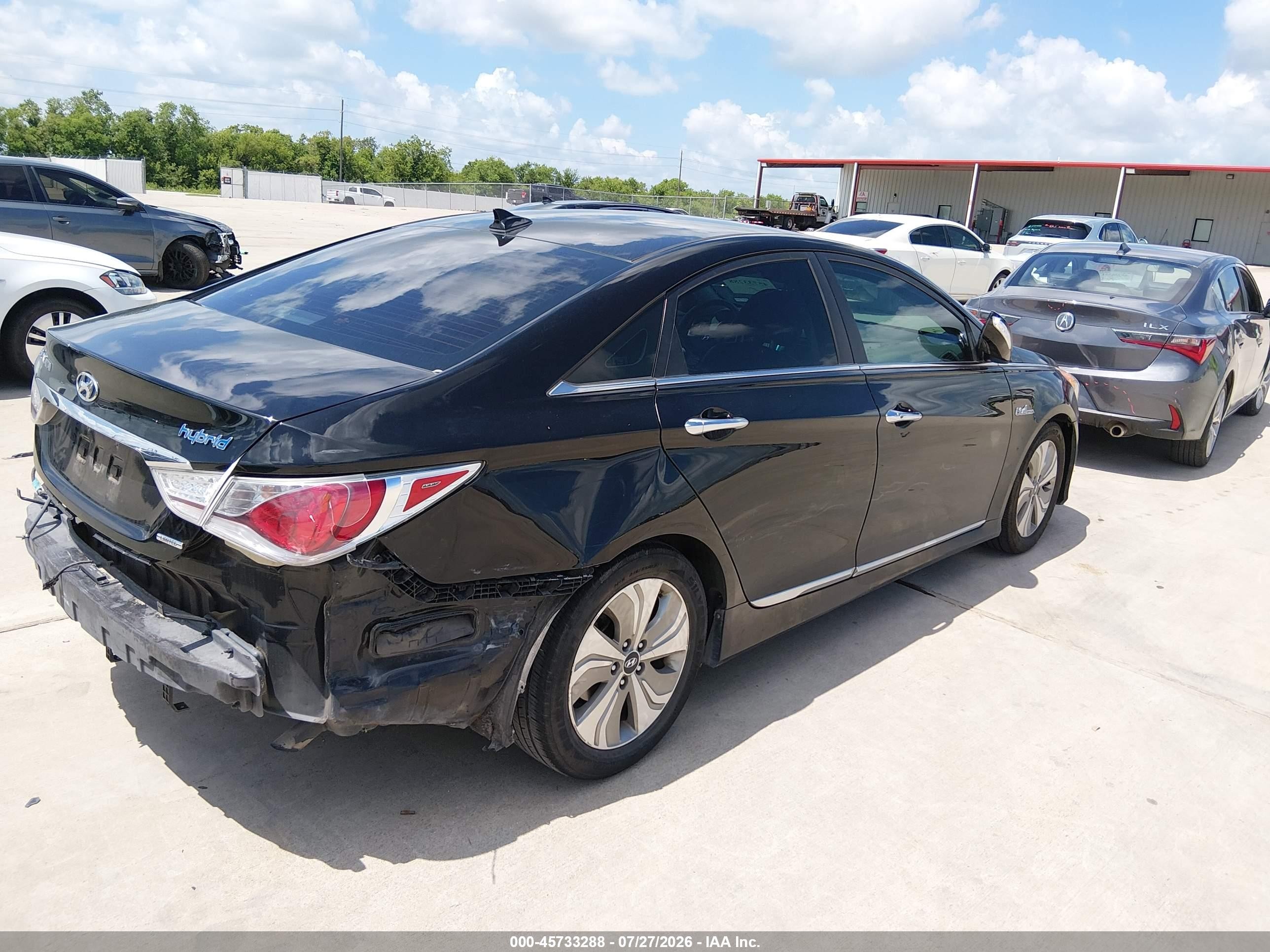 2013 Hyundai Sonata Hybrid Limited Black vin: KMHEC4A43DA100417