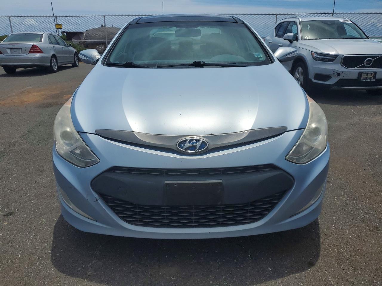 2014 Hyundai Sonata Hybrid Limited Blue vin: KMHEC4A43EA106638
