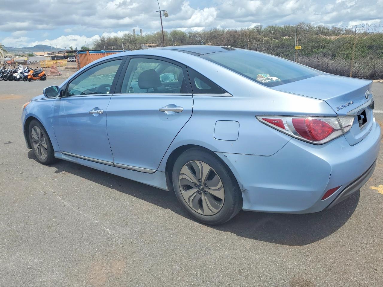 2014 Hyundai Sonata Hybrid Limited Blue vin: KMHEC4A43EA106638