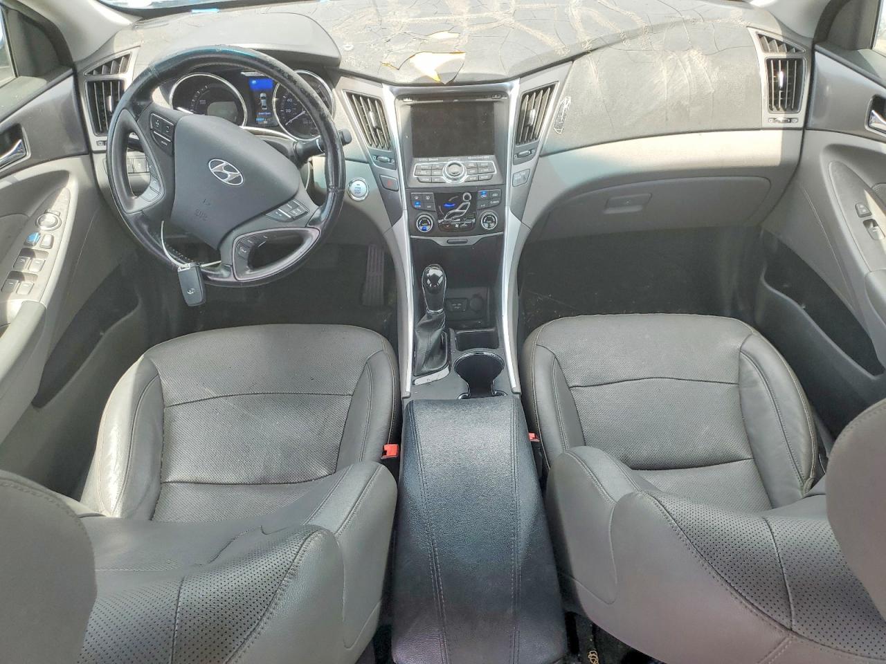2014 Hyundai Sonata Hybrid Limited Blue vin: KMHEC4A43EA106638