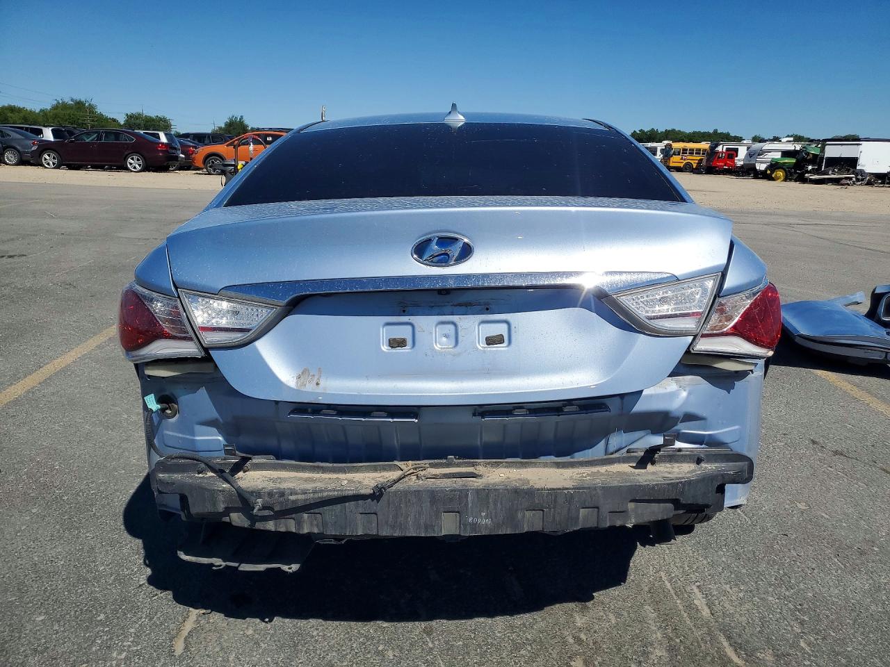2014 Hyundai Sonata Hybrid Blue vin: KMHEC4A43EA114058