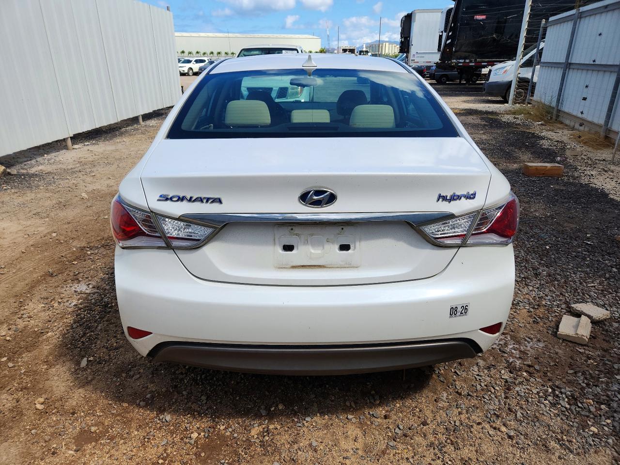 2014 Hyundai Sonata Hybrid White vin: KMHEC4A43EA114531