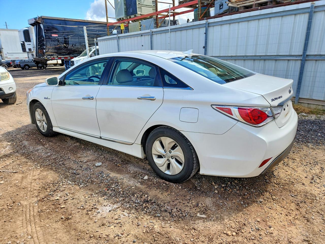 2014 Hyundai Sonata Hybrid White vin: KMHEC4A43EA114531