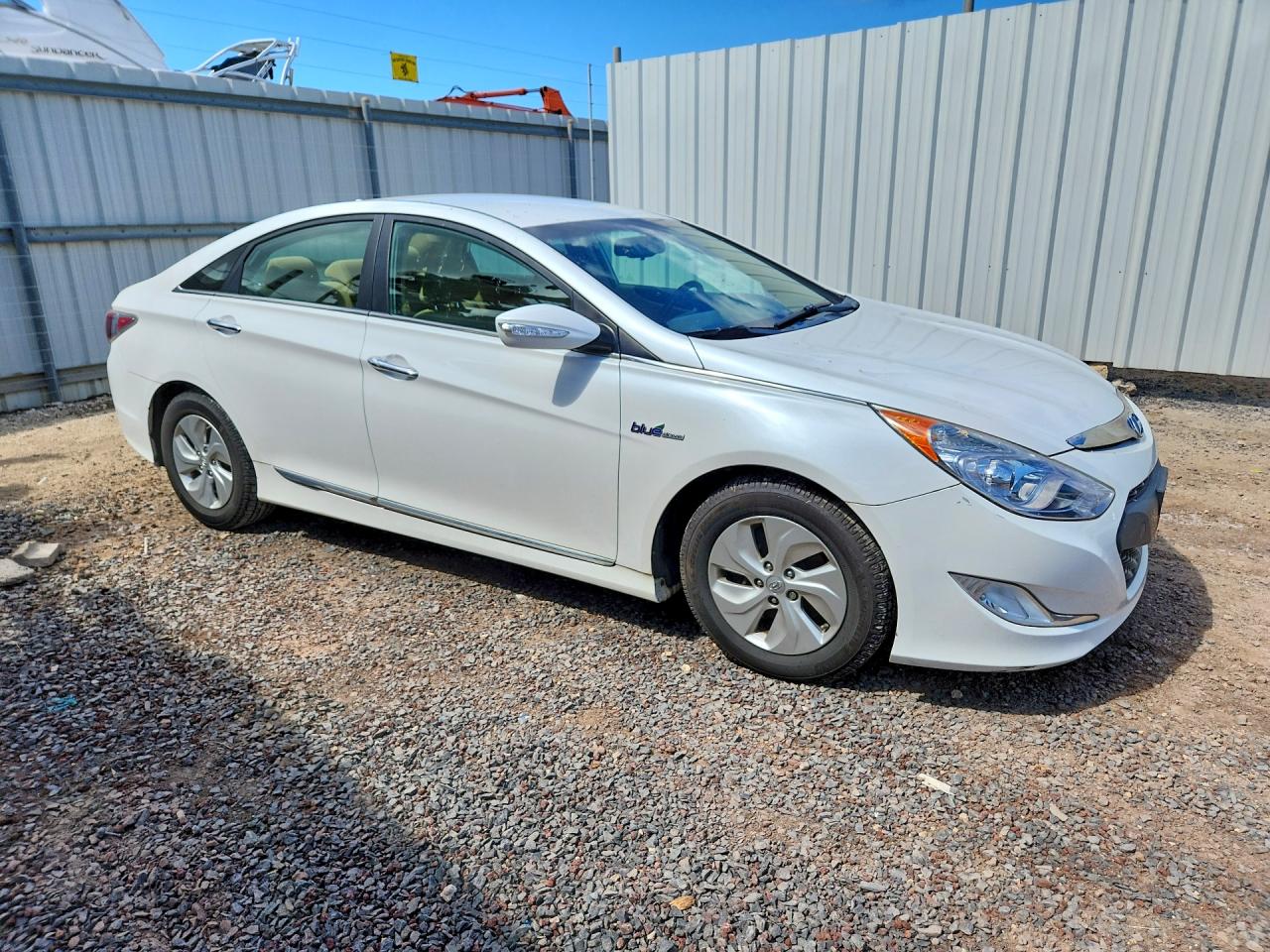 2014 Hyundai Sonata Hybrid White vin: KMHEC4A43EA114531