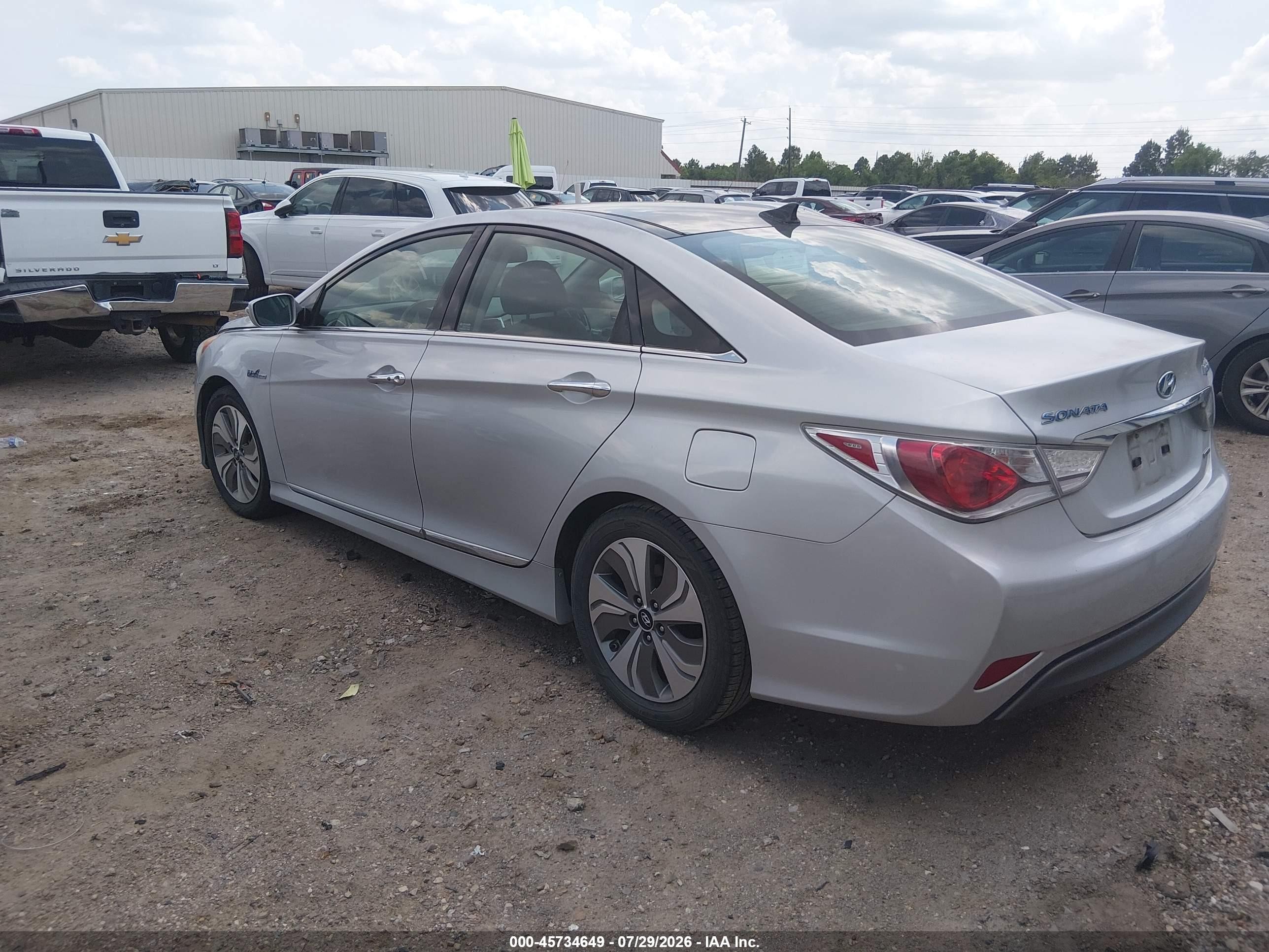 2014 Hyundai Sonata Hybrid Limited Silver vin: KMHEC4A43EA116389