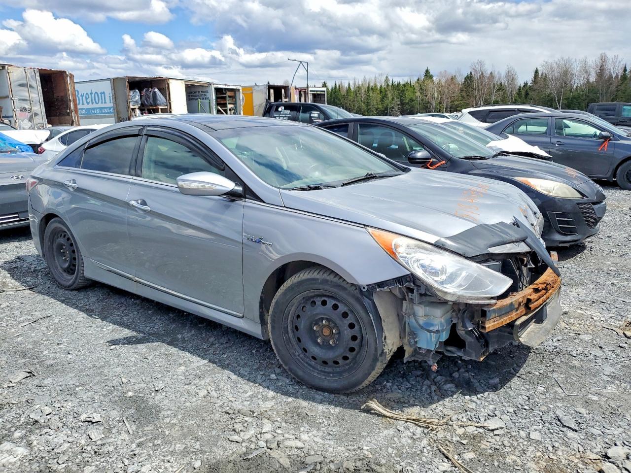 2014 Hyundai Sonata Hybrid Gray vin: KMHEC4A43EA118529