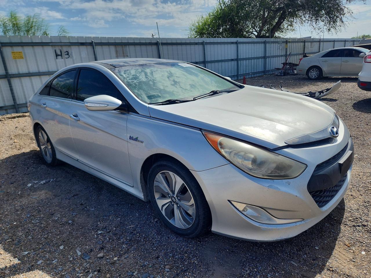 2015 Hyundai Sonata Hybrid Limited Silver vin: KMHEC4A43FA120640