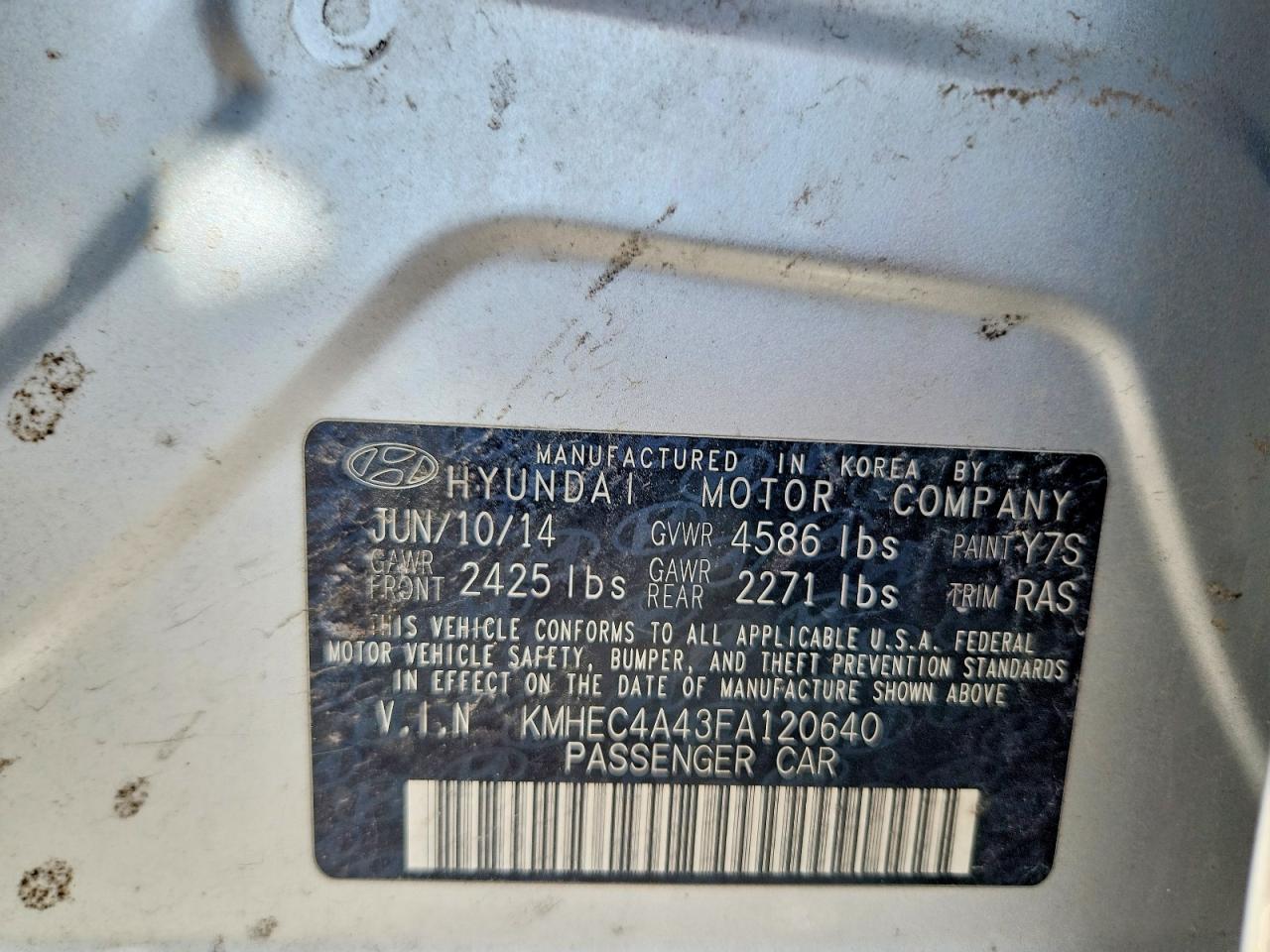 2015 Hyundai Sonata Hybrid Limited Silver vin: KMHEC4A43FA120640