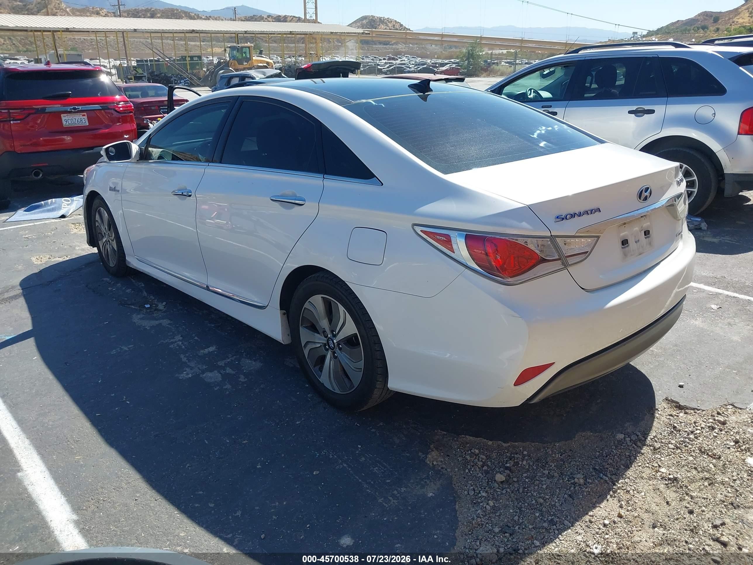 2015 Hyundai Sonata Hybrid Limited White vin: KMHEC4A43FA120850