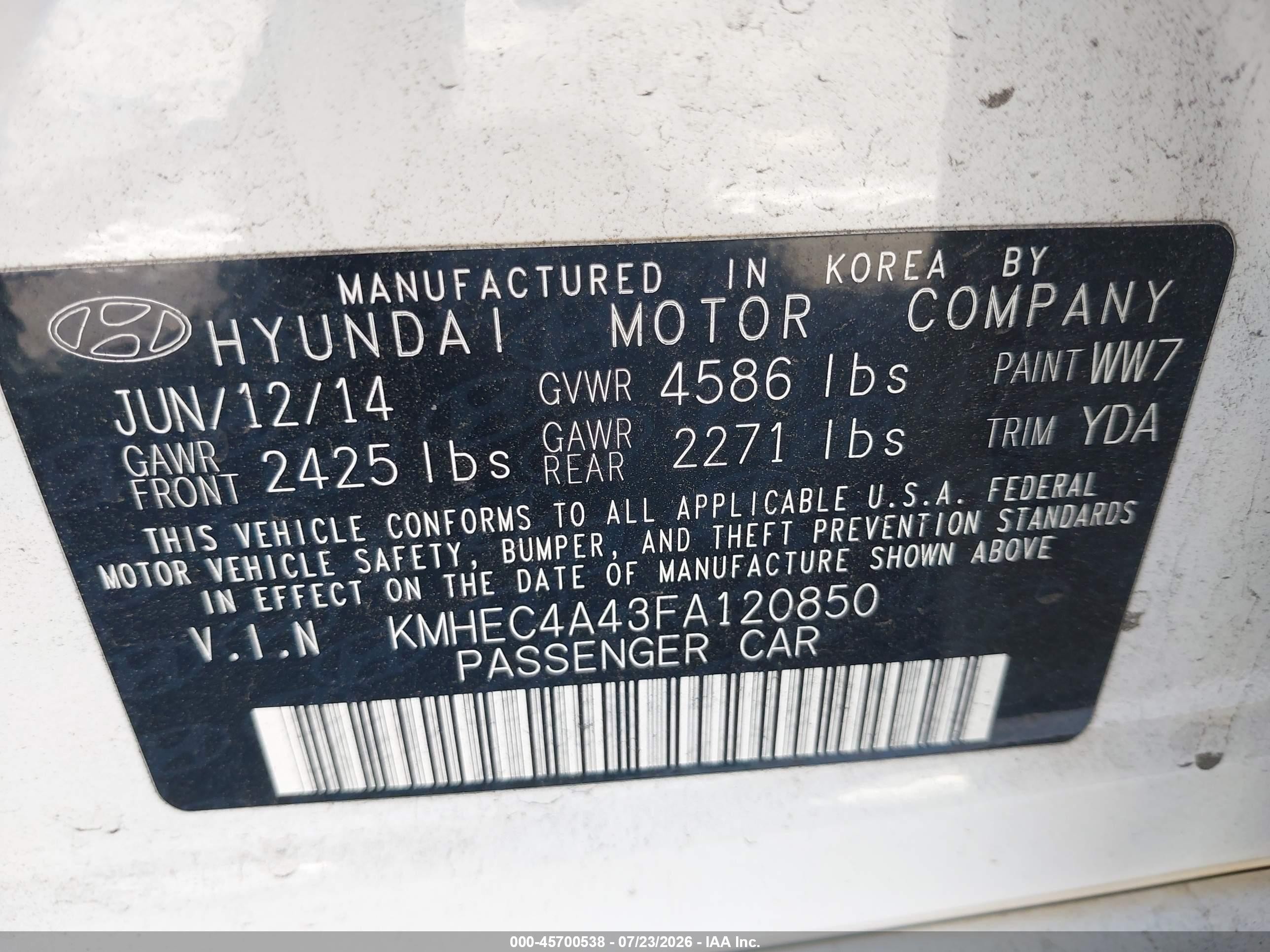 2015 Hyundai Sonata Hybrid Limited White vin: KMHEC4A43FA120850