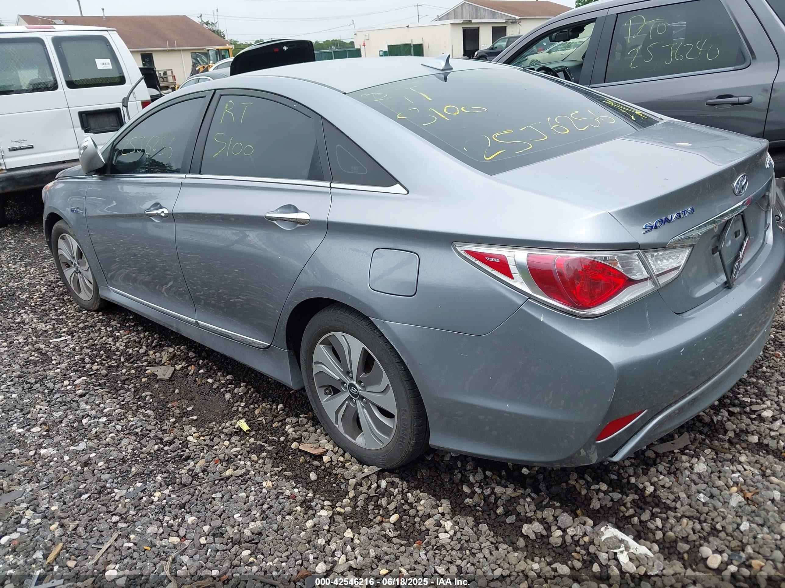 2015 Hyundai Sonata Hybrid Limited Gray vin: KMHEC4A43FA122968