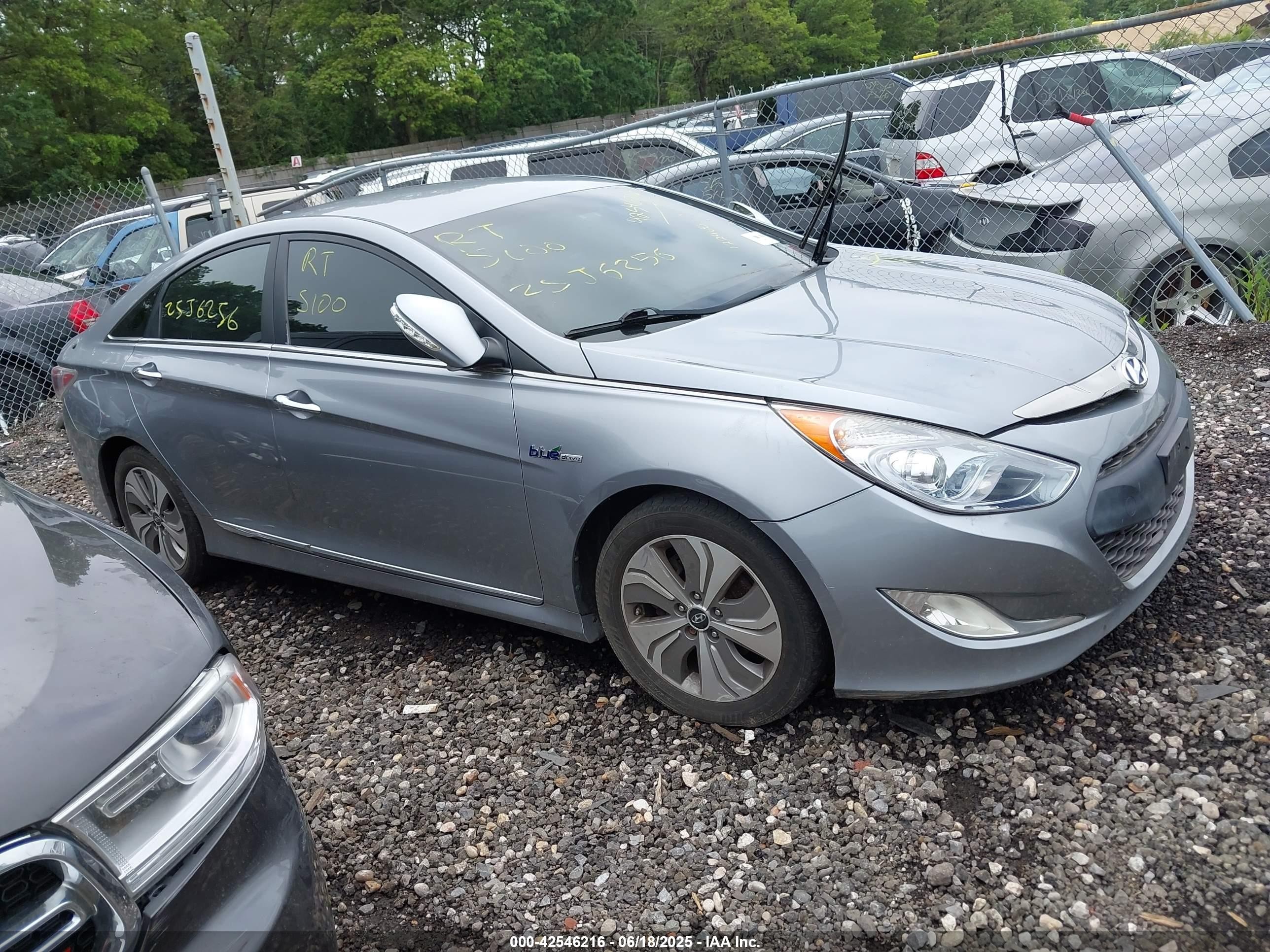 2015 Hyundai Sonata Hybrid Limited Gray vin: KMHEC4A43FA122968
