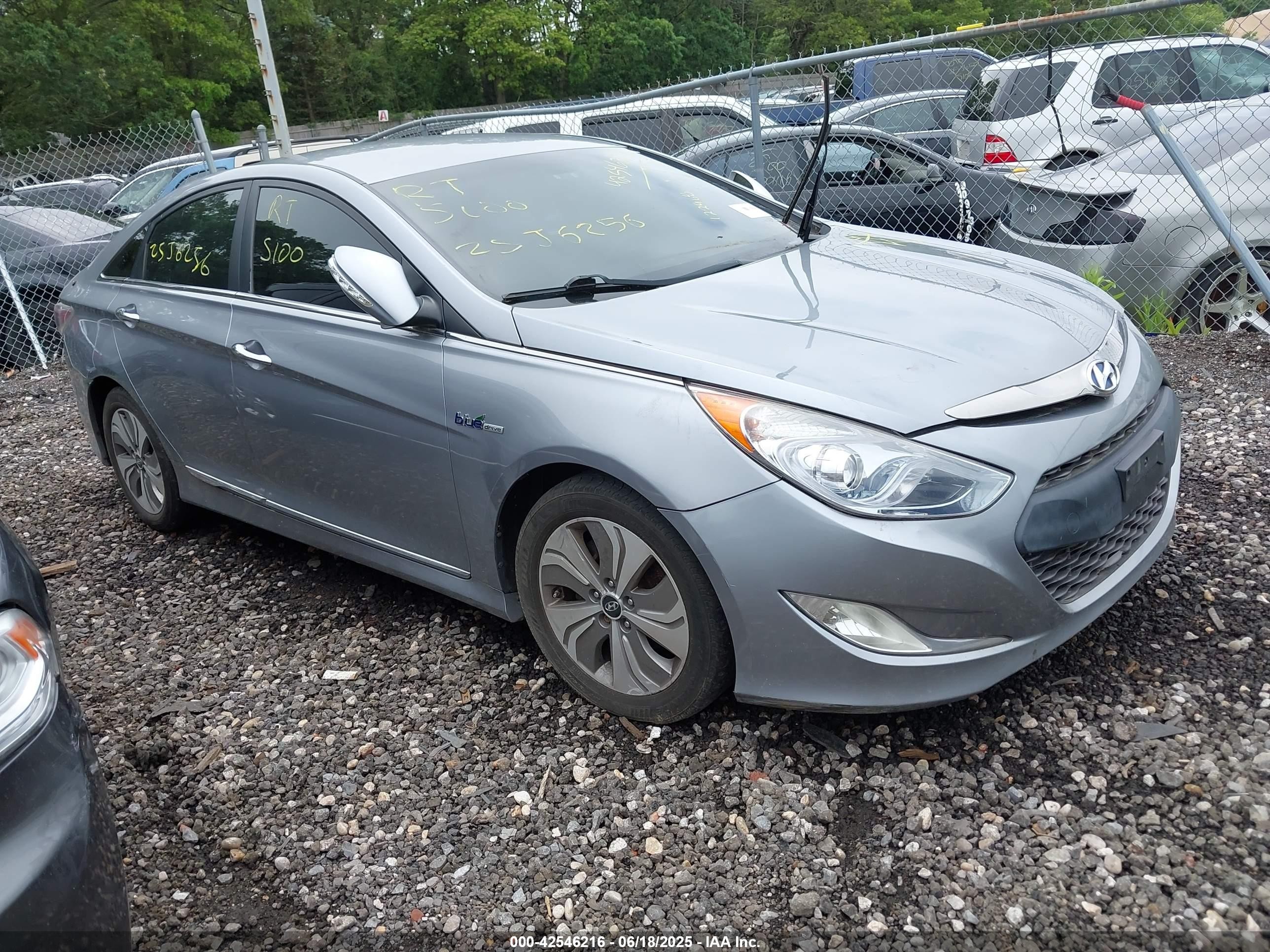 2015 Hyundai Sonata Hybrid Limited Gray vin: KMHEC4A43FA122968