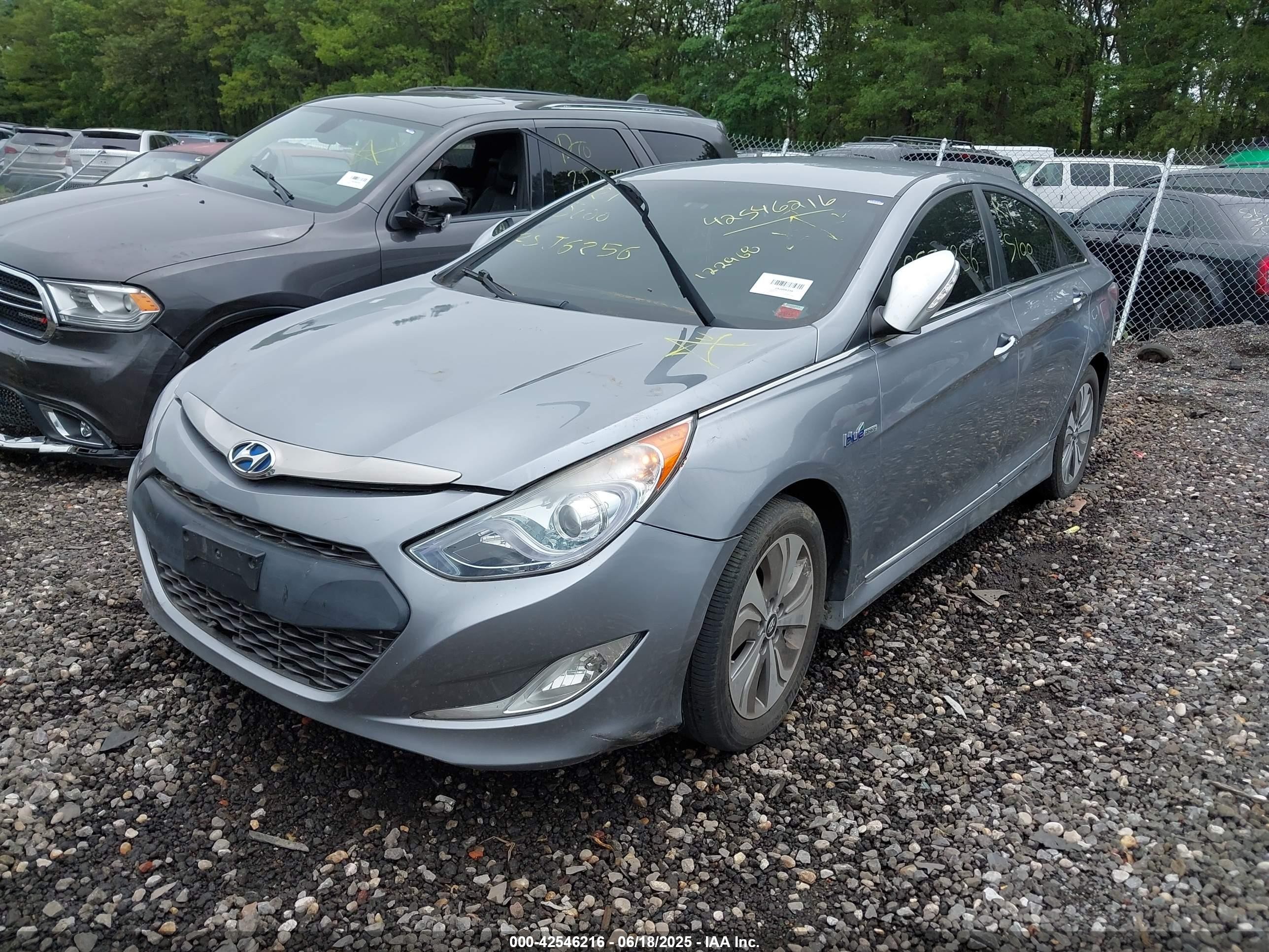 2015 Hyundai Sonata Hybrid Limited Gray vin: KMHEC4A43FA122968