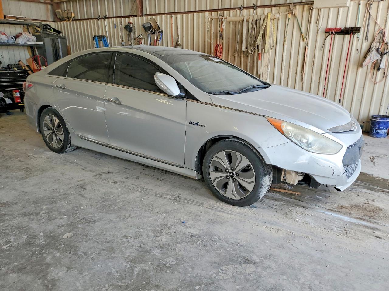 2015 Hyundai Sonata Hybrid Limited Silver vin: KMHEC4A43FA123893