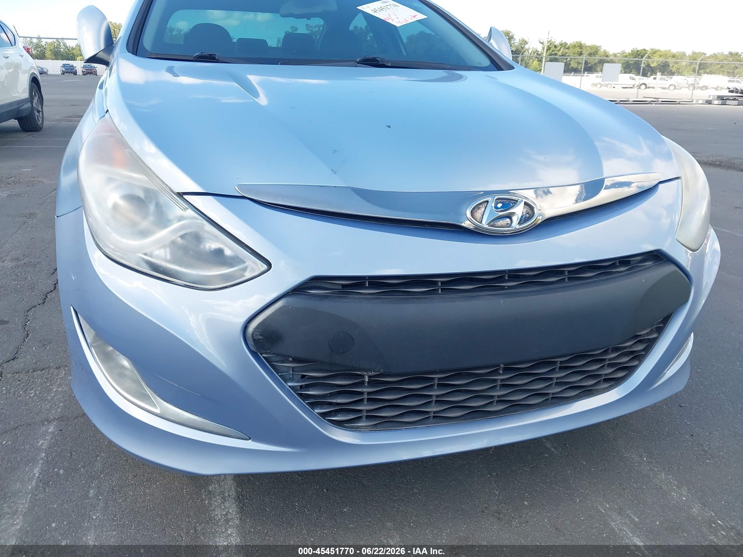 2015 Hyundai Sonata Hybrid   Blue vin: KMHEC4A43FA124929