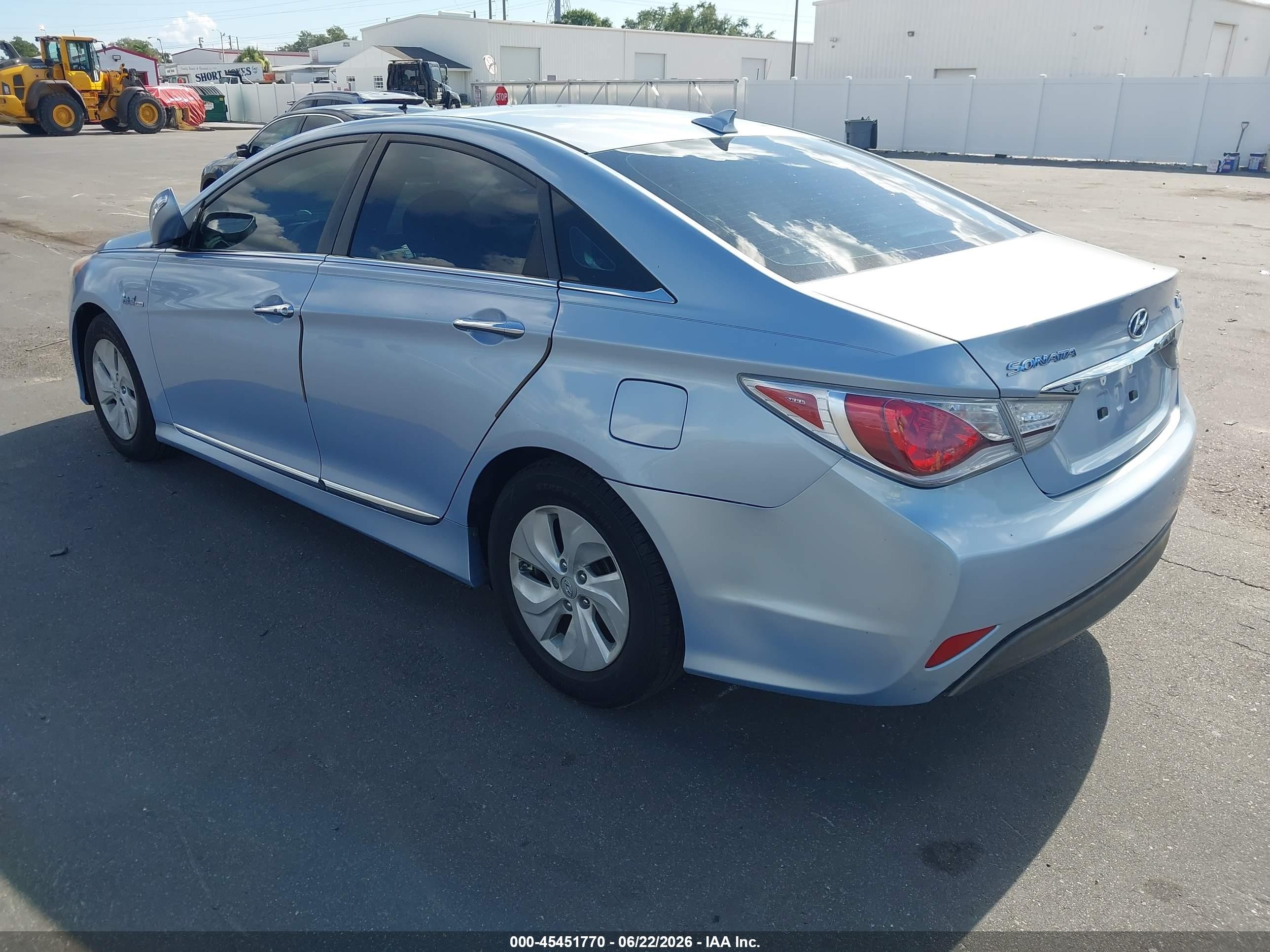 2015 Hyundai Sonata Hybrid   Blue vin: KMHEC4A43FA124929