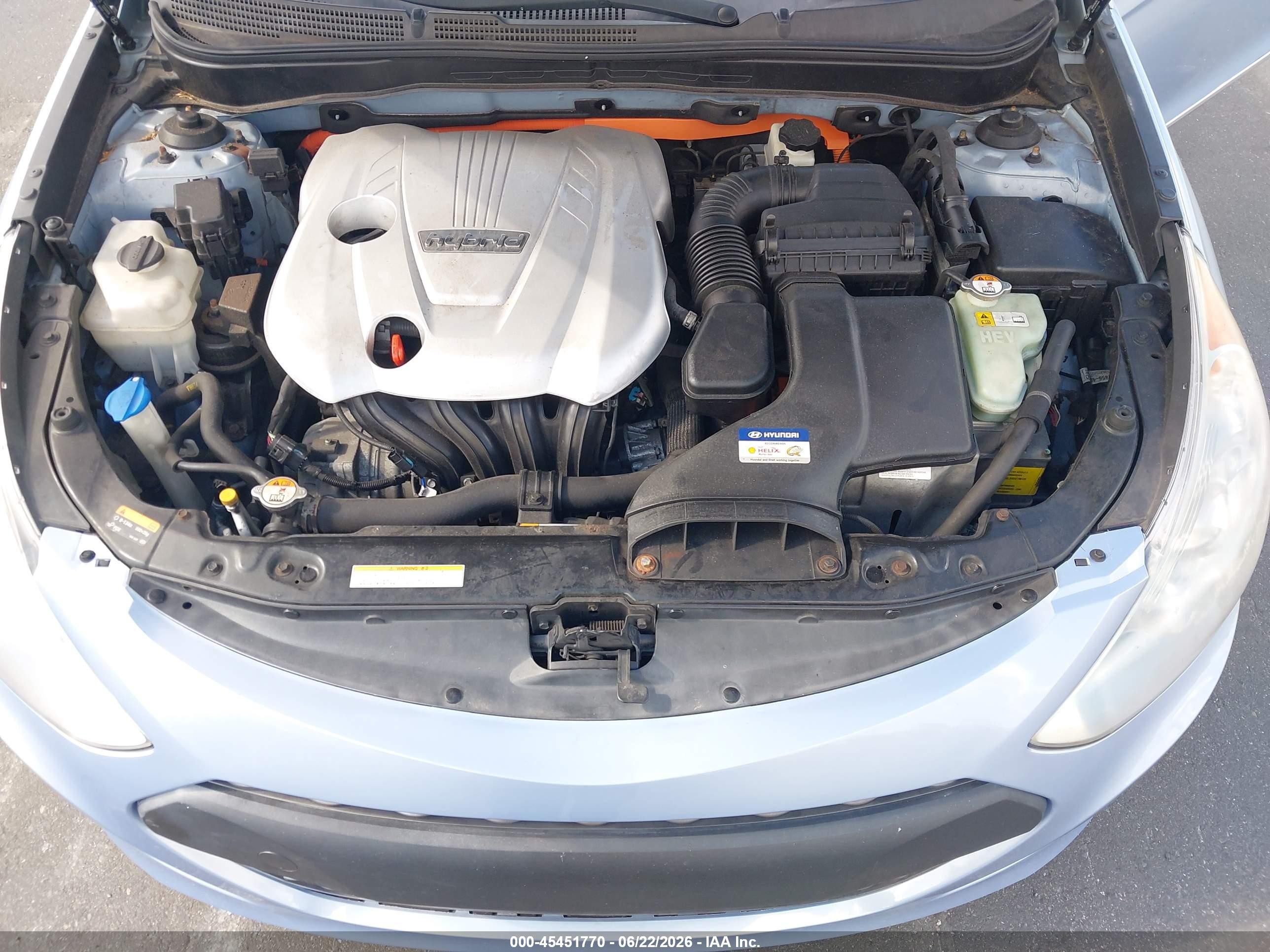 2015 Hyundai Sonata Hybrid   Blue vin: KMHEC4A43FA124929