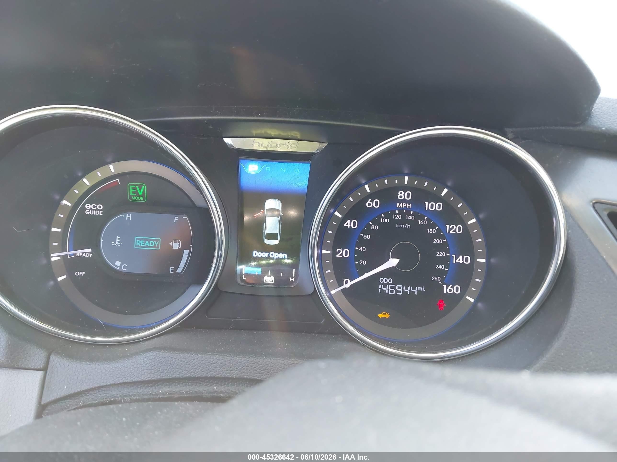 2015 Hyundai Sonata Hybrid Limited Белый vin: KMHEC4A43FA126194