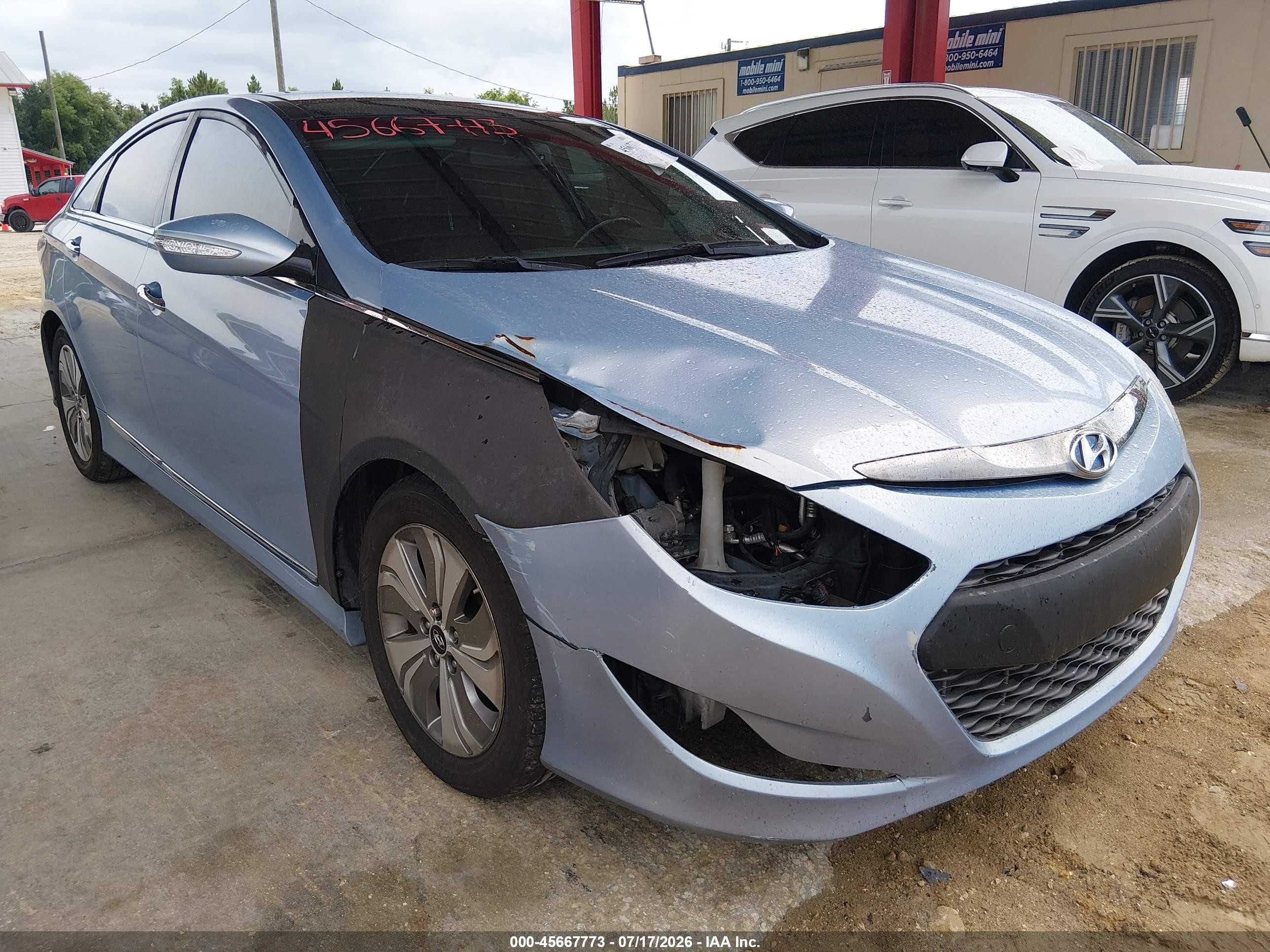 2015 Hyundai Sonata Hybrid Limited Light Blue vin: KMHEC4A43FA132402