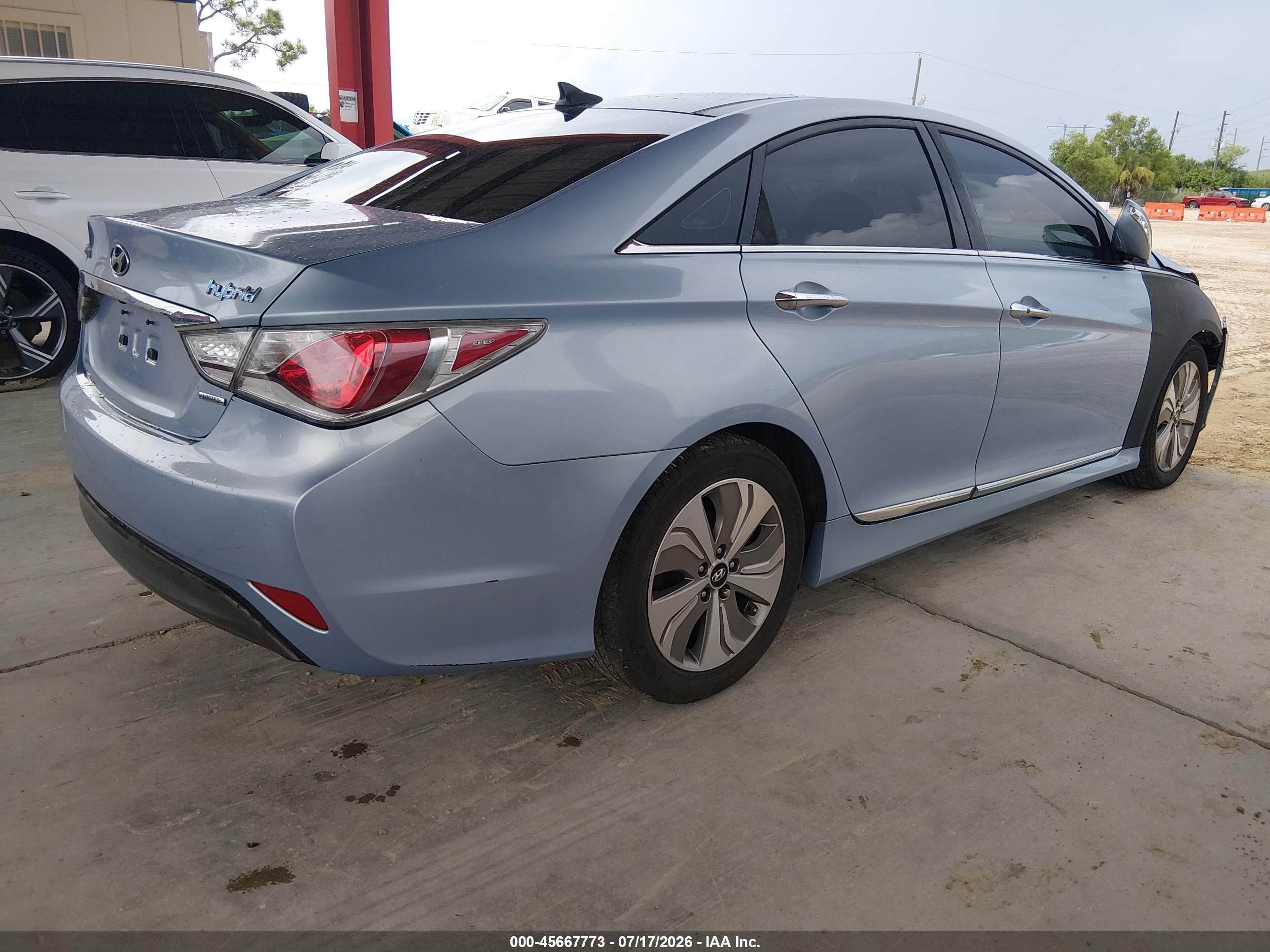 2015 Hyundai Sonata Hybrid Limited Light Blue vin: KMHEC4A43FA132402