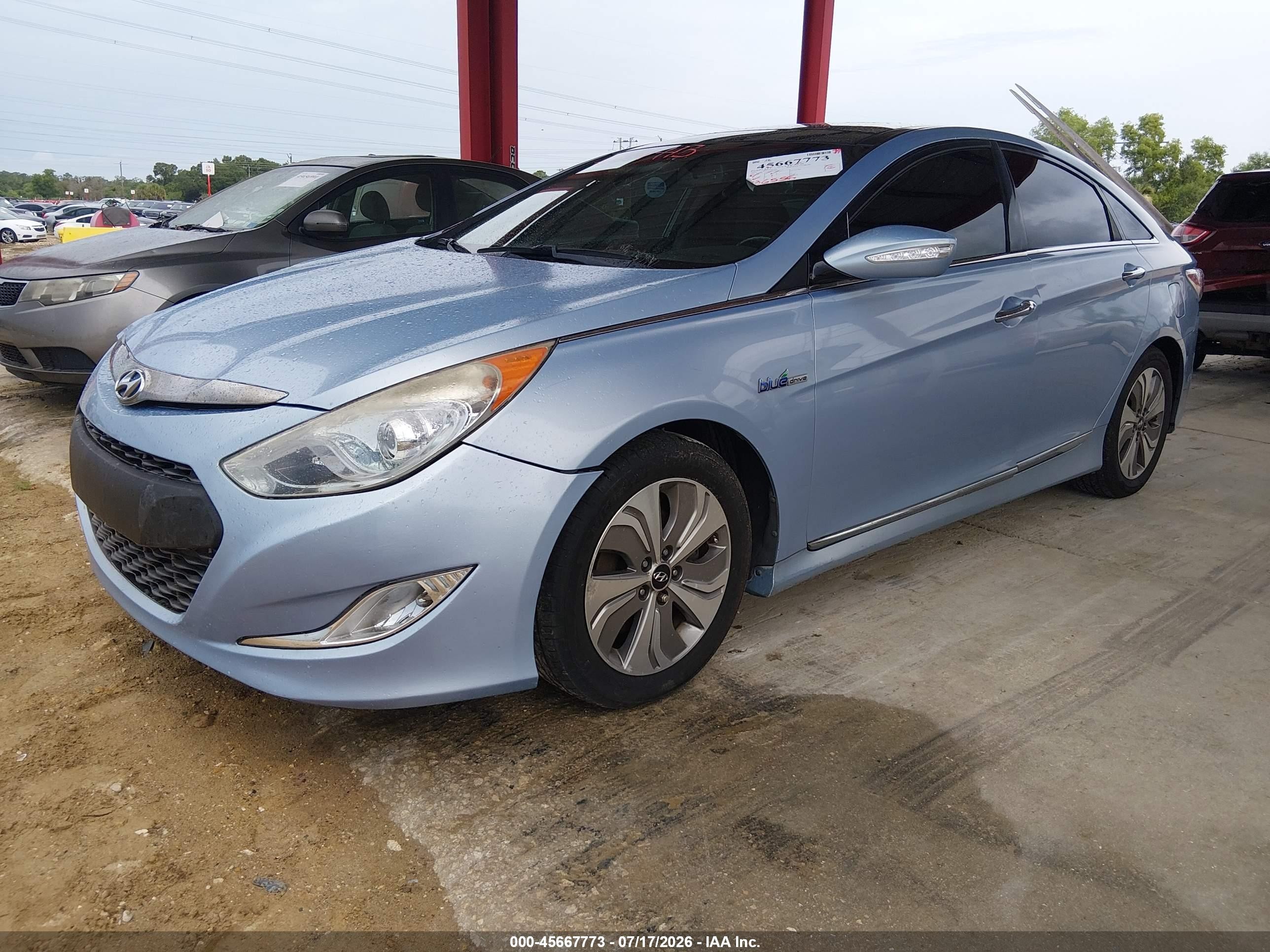 2015 Hyundai Sonata Hybrid Limited Light Blue vin: KMHEC4A43FA132402