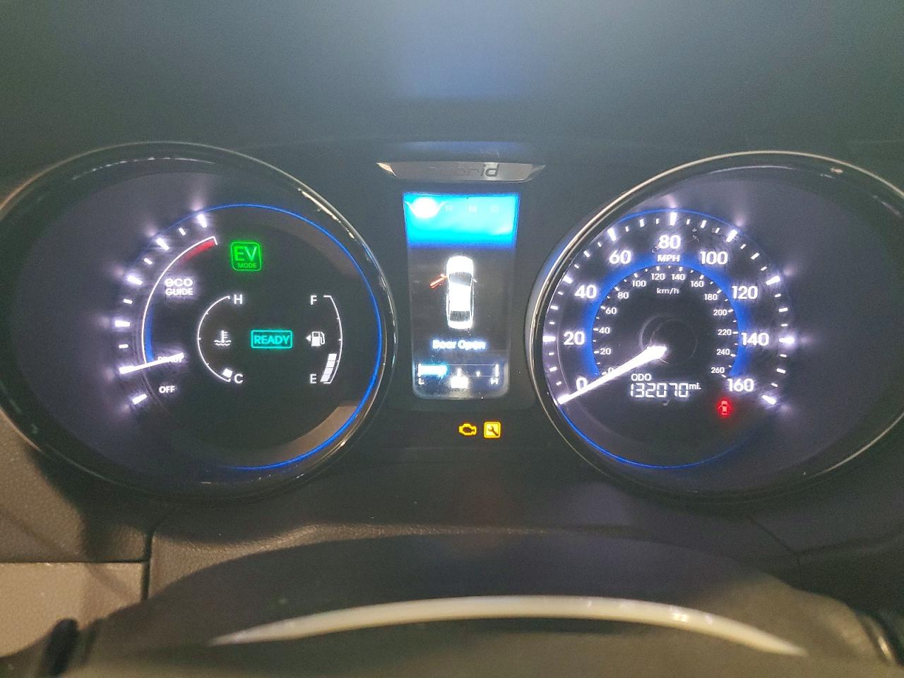 2015 Hyundai Sonata Hybrid Base Синий vin: KMHEC4A43FA134912