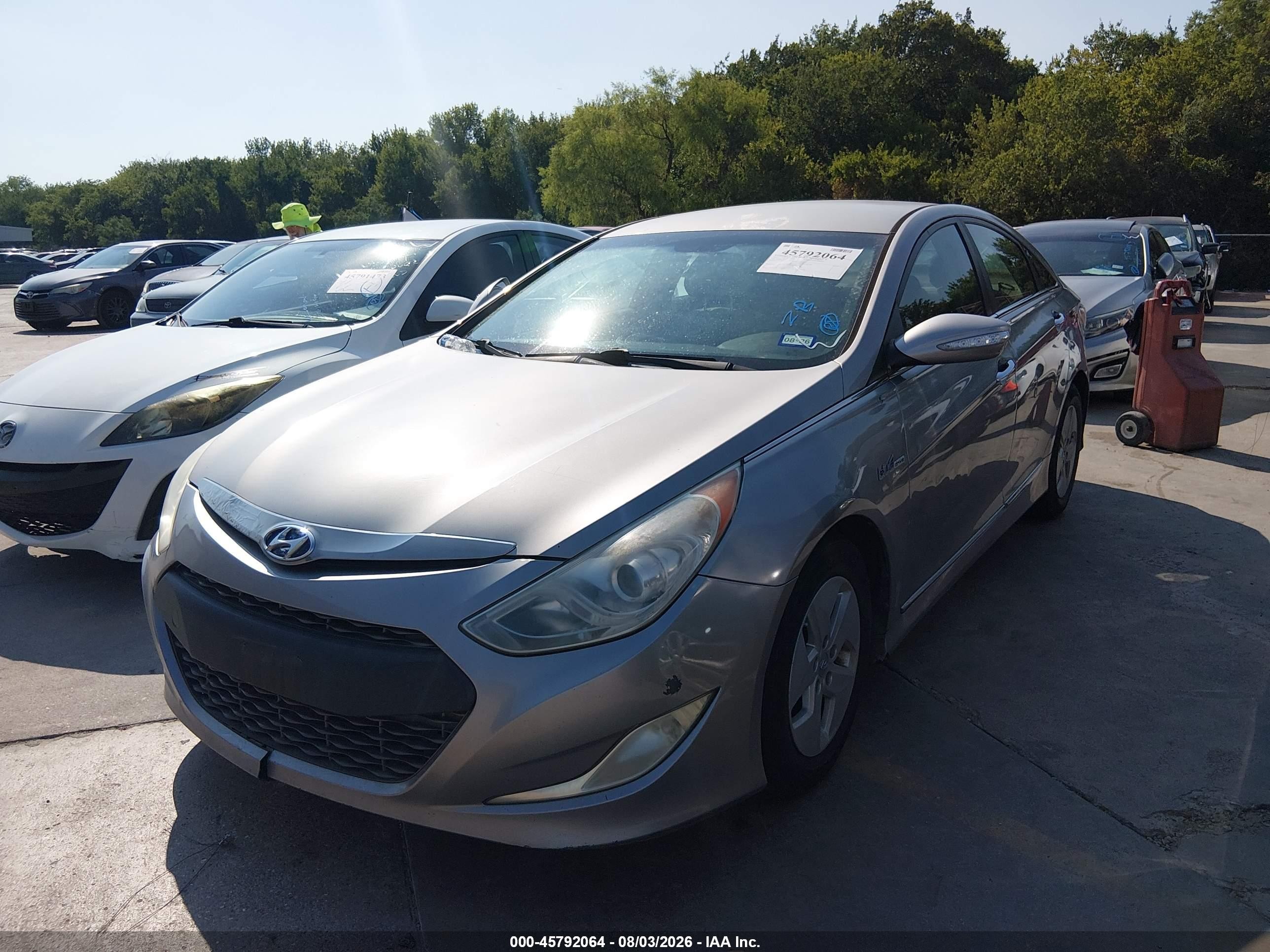 2012 Hyundai Sonata Hybrid   Gray vin: KMHEC4A44CA027279