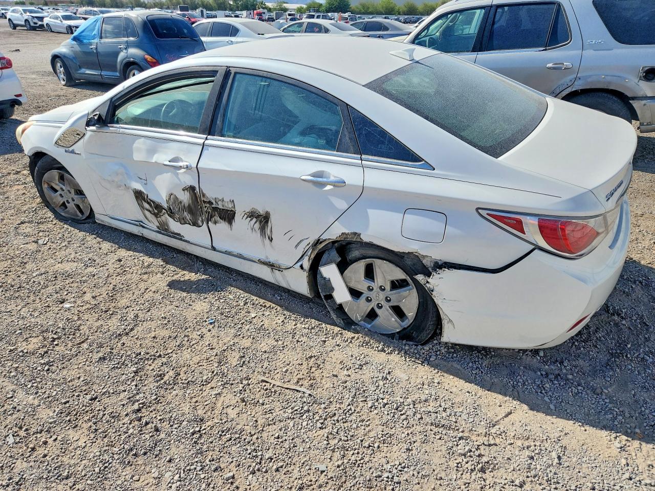 2012 Hyundai Sonata Hybrid White vin: KMHEC4A44CA030831