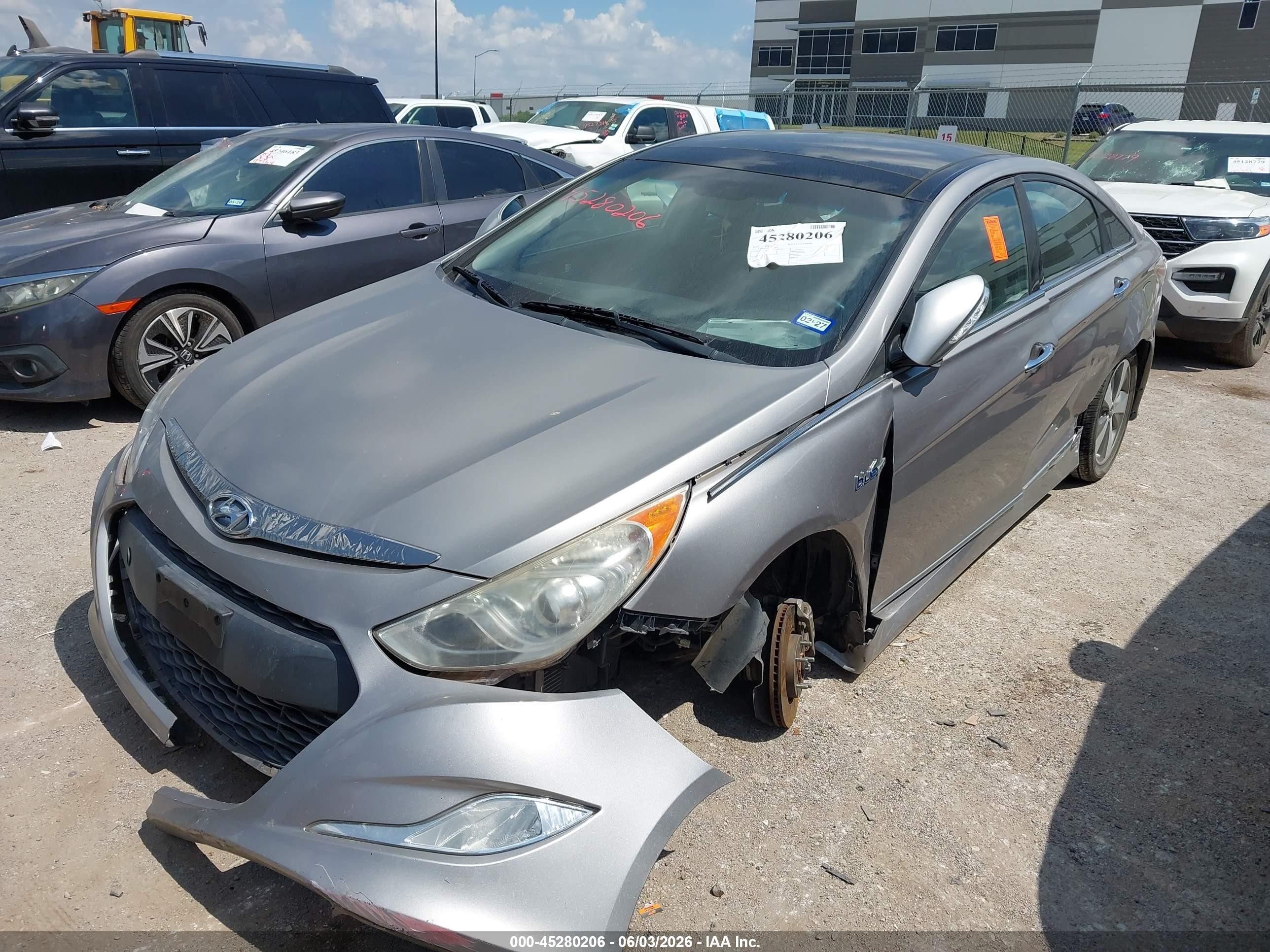 2012 Hyundai Sonata Hybrid   Gray vin: KMHEC4A44CA058824