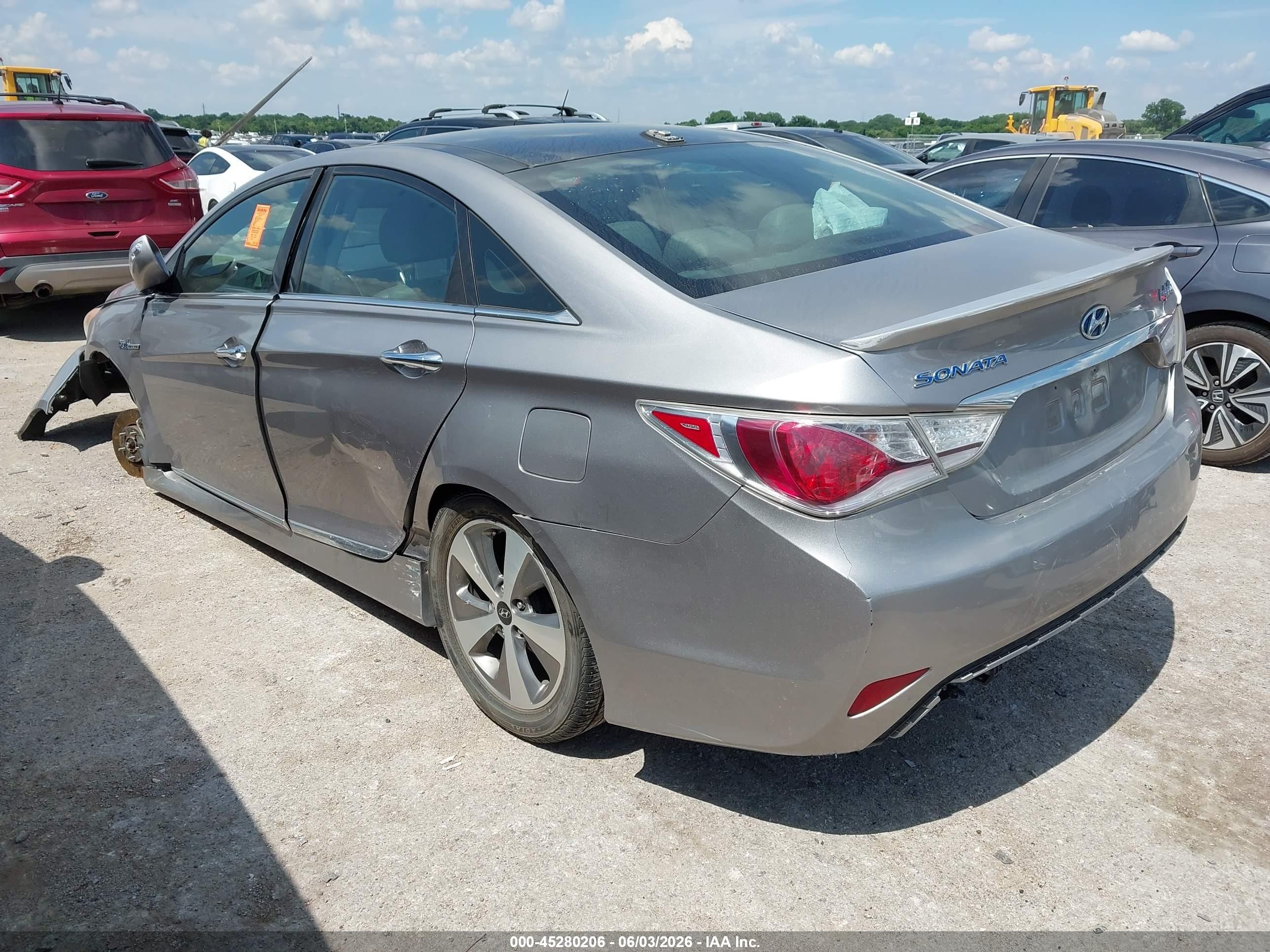 2012 Hyundai Sonata Hybrid   Gray vin: KMHEC4A44CA058824