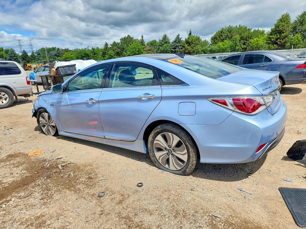 2013 Hyundai Sonata Hybrid Blue vin: KMHEC4A44DA068710