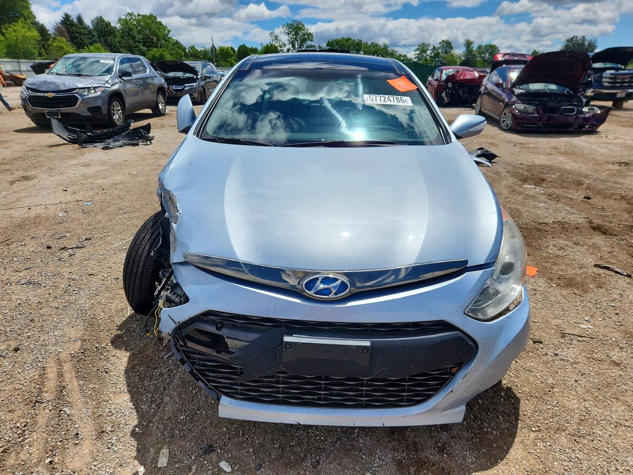 2013 Hyundai Sonata Hybrid Blue vin: KMHEC4A44DA068710