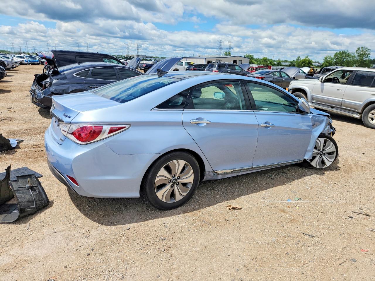 2013 Hyundai Sonata Hybrid Blue vin: KMHEC4A44DA068710