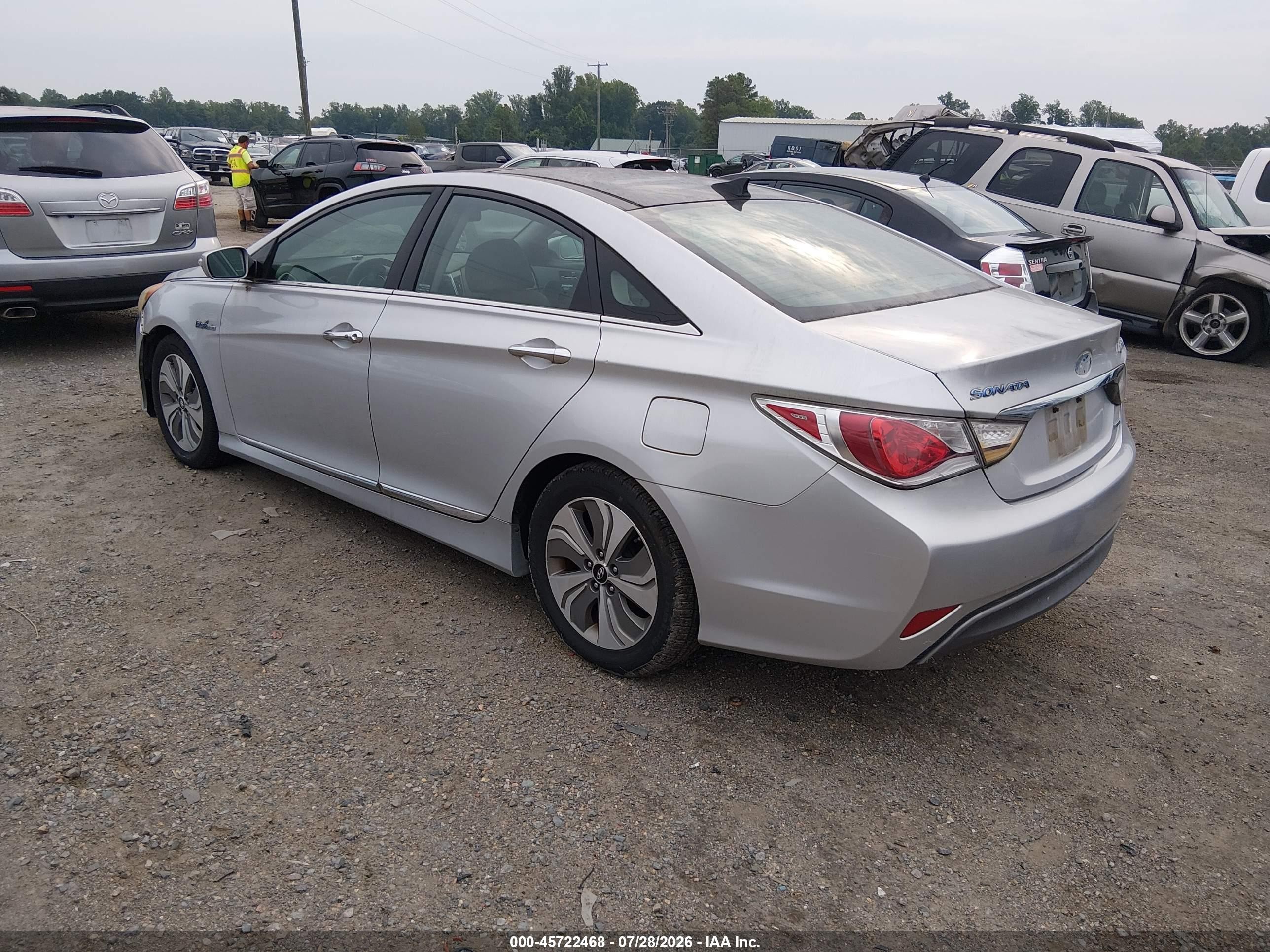 2013 Hyundai Sonata Hybrid Limited Gray vin: KMHEC4A44DA068853