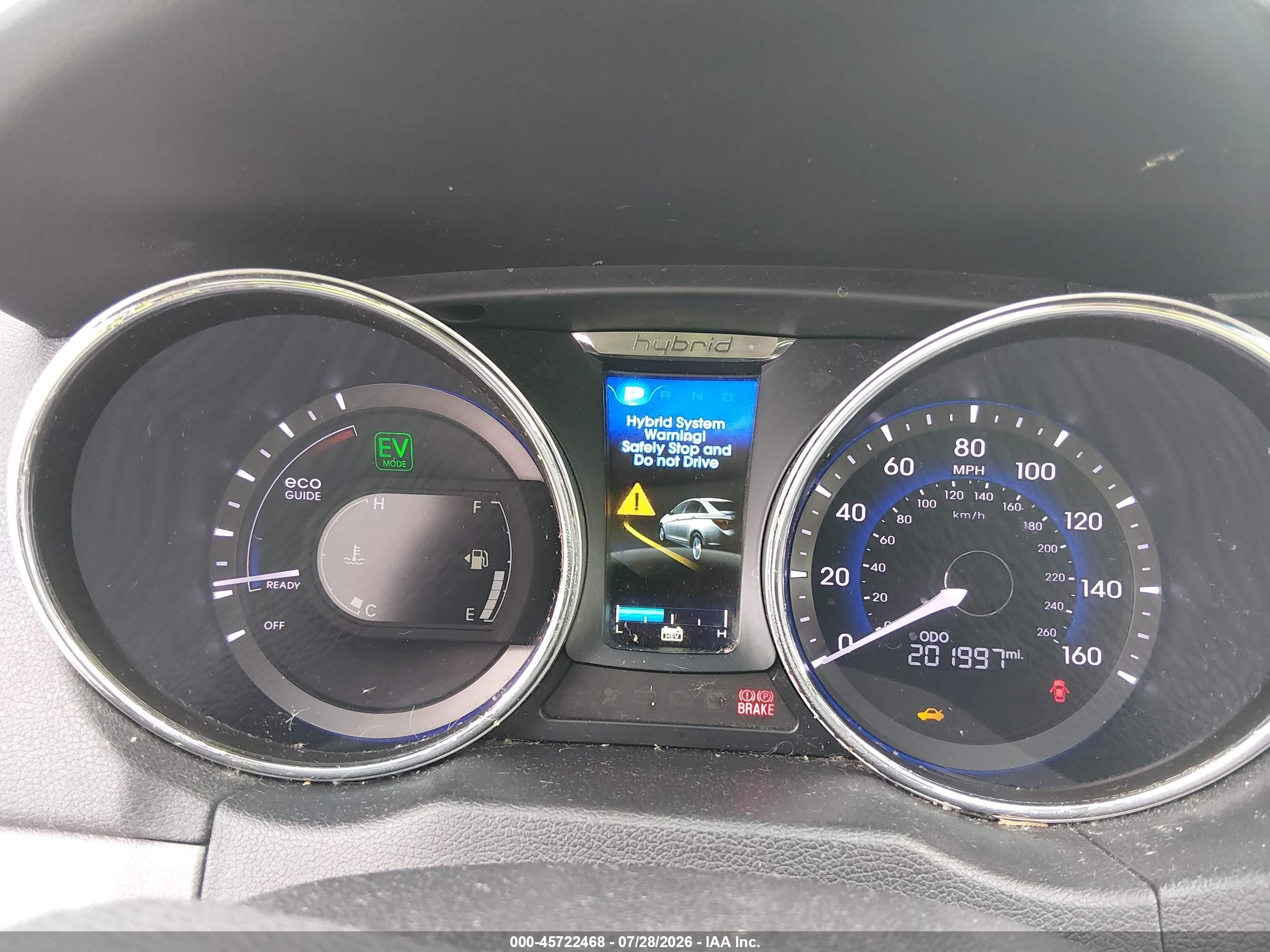 2013 Hyundai Sonata Hybrid Limited Gray vin: KMHEC4A44DA068853