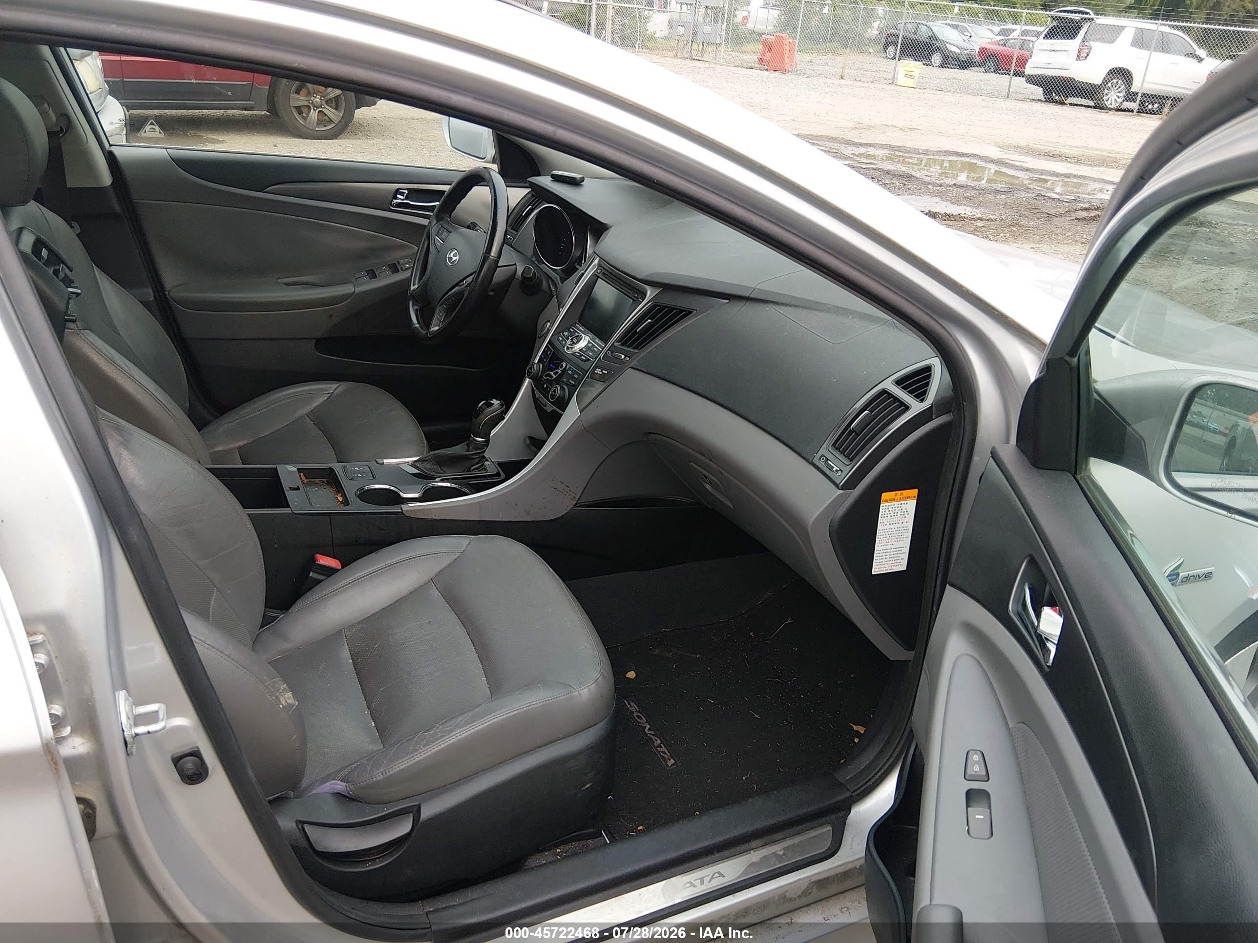 2013 Hyundai Sonata Hybrid Limited Gray vin: KMHEC4A44DA068853